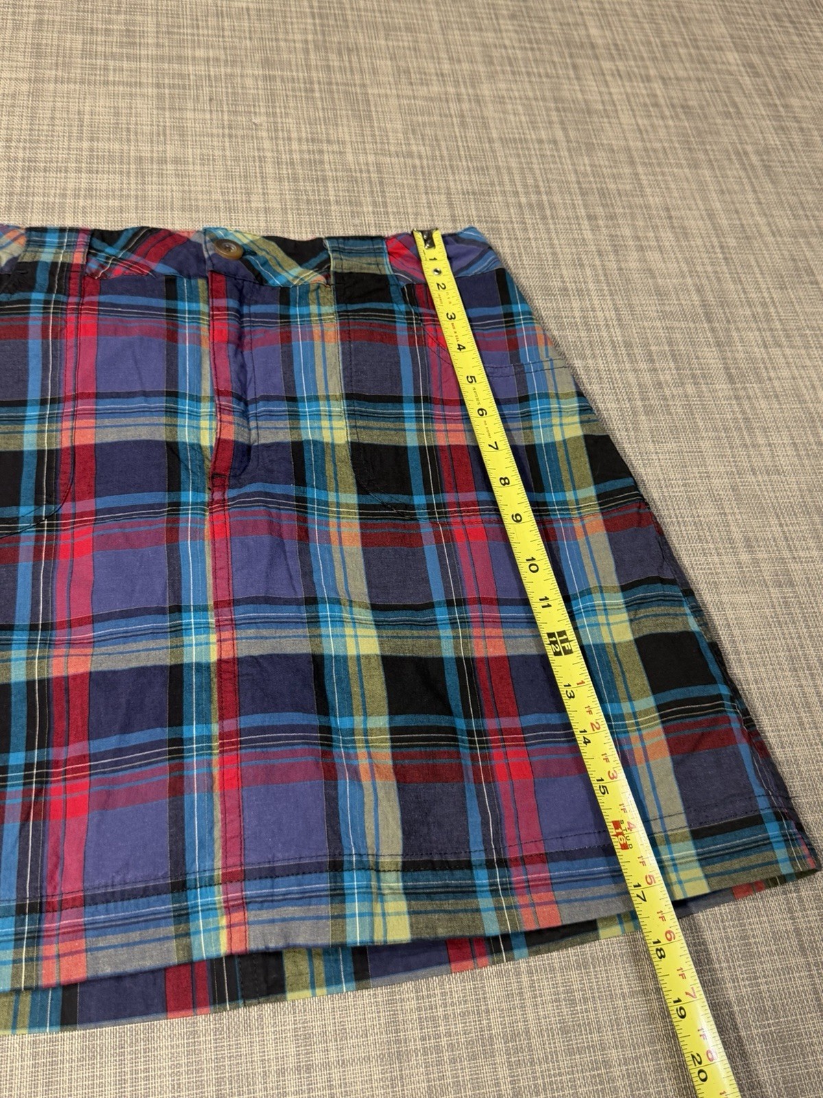 White Stag Plaid Skirt 10 With Shorts Underneath 29in waist Y2K Grunge