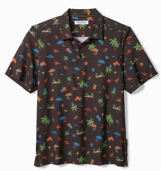 Tommy Bahama COAST PALM VILLA Island Zone GOLF Polo Shirt, $120, Lge, XL