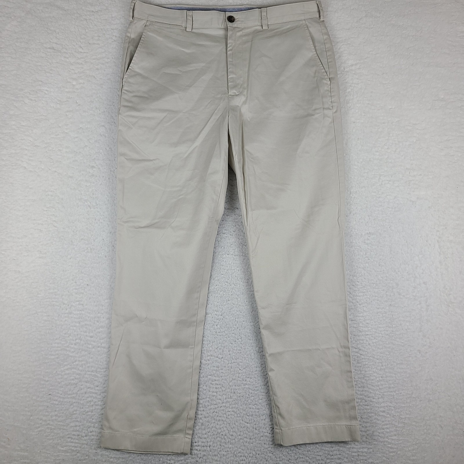 Brooks Brothers Pants Mens 36×30 Beige Straight Leg Cotton Clark Chino Khakis