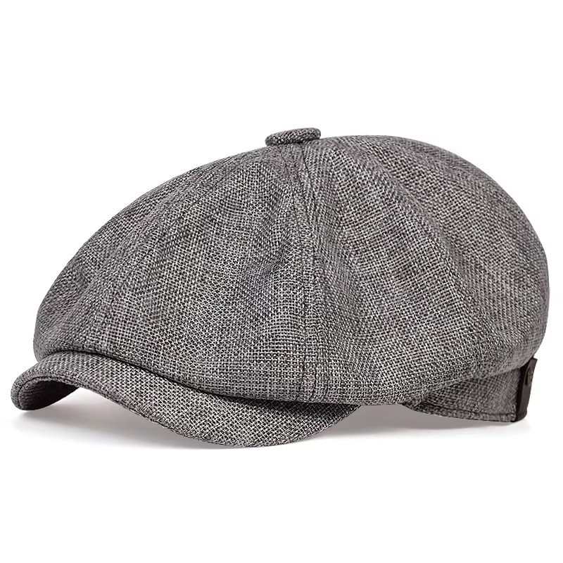 Newsboy Hat Flat Cap Driver Herringbone Tweed Plain Wool Baker Boy Classic Golf
