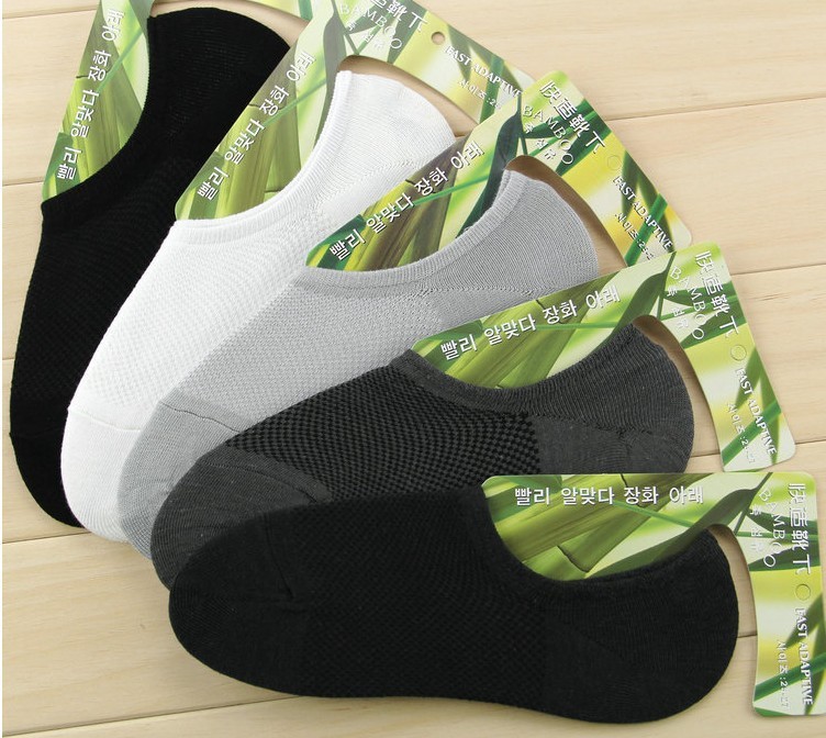 Men Bamboo No Show Dress Nonslip Ankle Sport Breathe Solid Casual Socks 5/10Pack