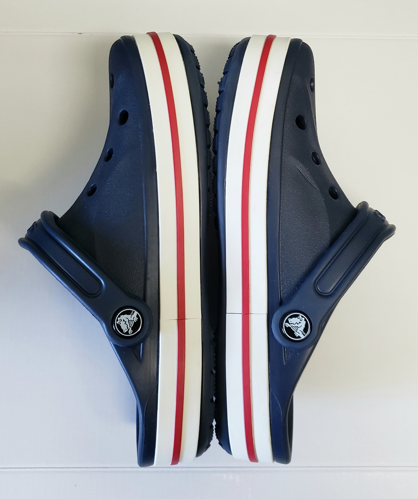 Crocs Bayaband Navy Unisex Clogs W7/M5 Red/White/Blue Patriotic 🇺🇲