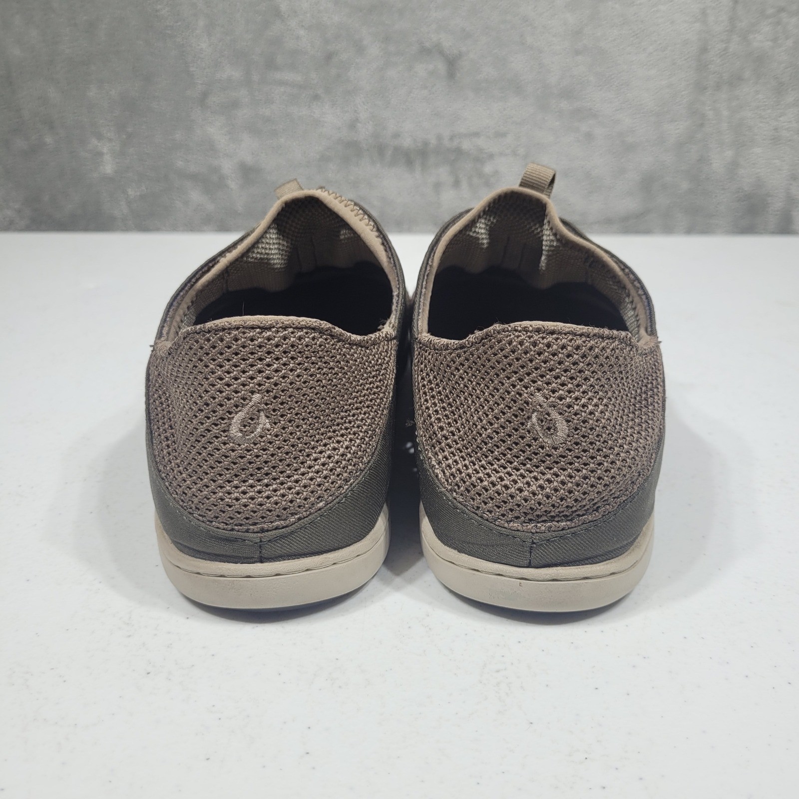 OluKai Shoes Mens 9 Brown Nohea Moku Mesh Casual Boat Slip On