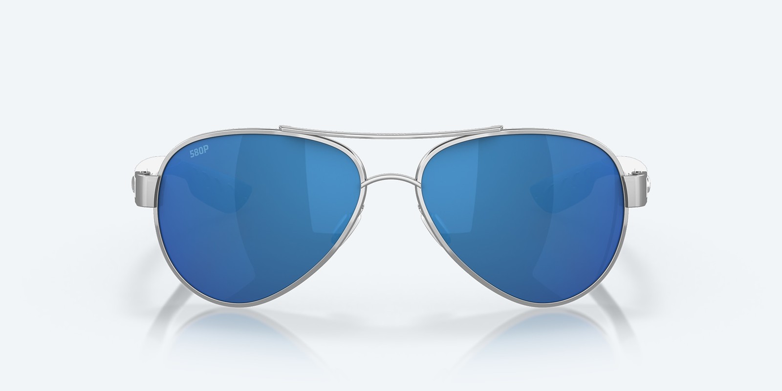 Costa Del Mar Loreto Palladium/Blue Mirror 580P Polarized Size M 56mm Sunglasses