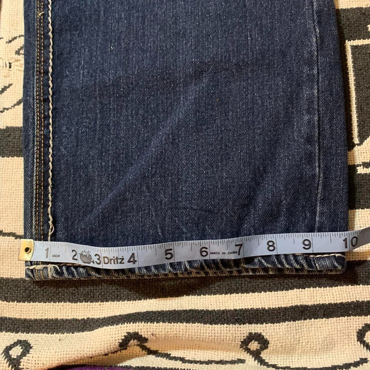 Avirex embroidered jeans with gold embroidered designs on back pockets Size 34