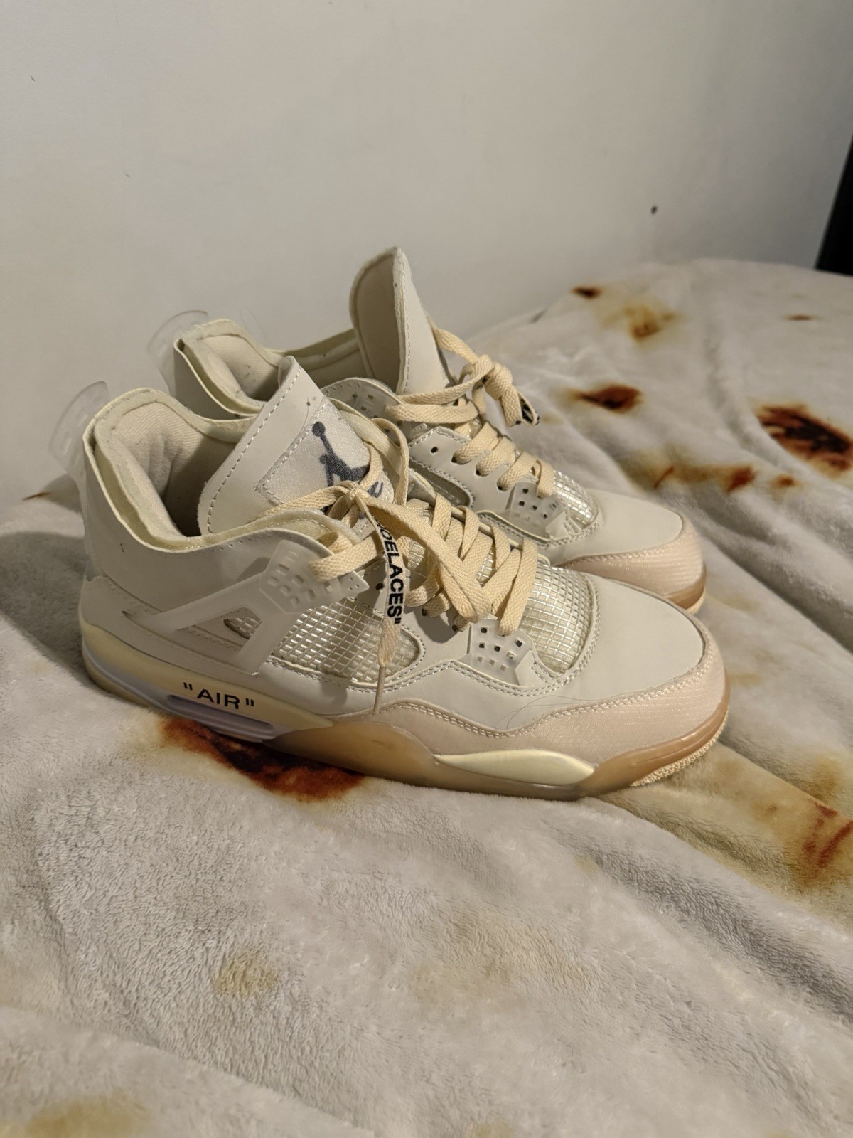 Jordan Air Jordan 4 Mid Top Lace-Up Sneaker Cream/Beige, Sail!