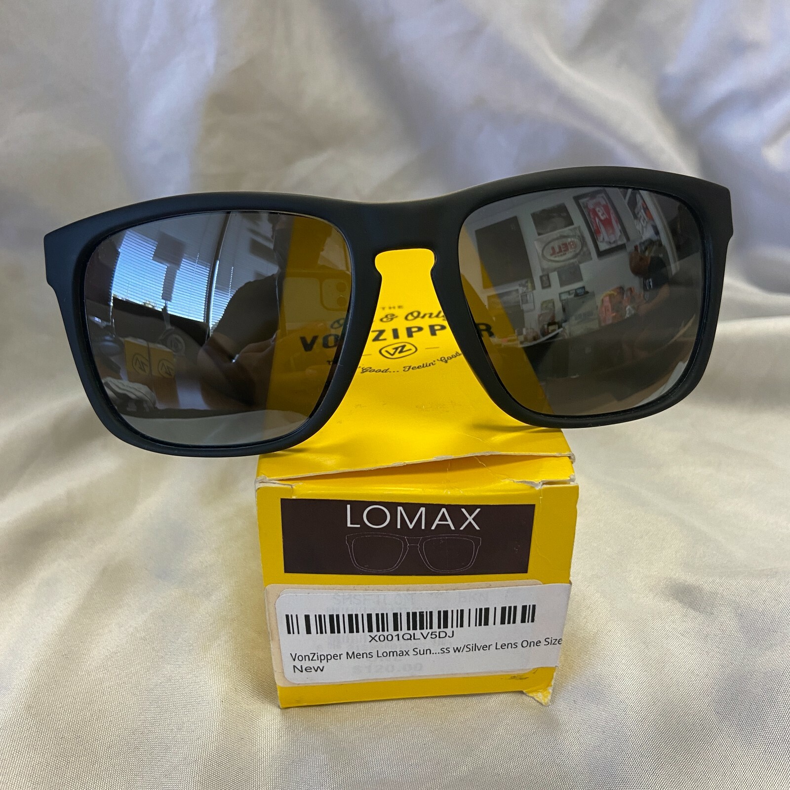 Von Zipper VZ Sunglasses Lomax Black Satin / Silver Lens *NEW DISPLAY*