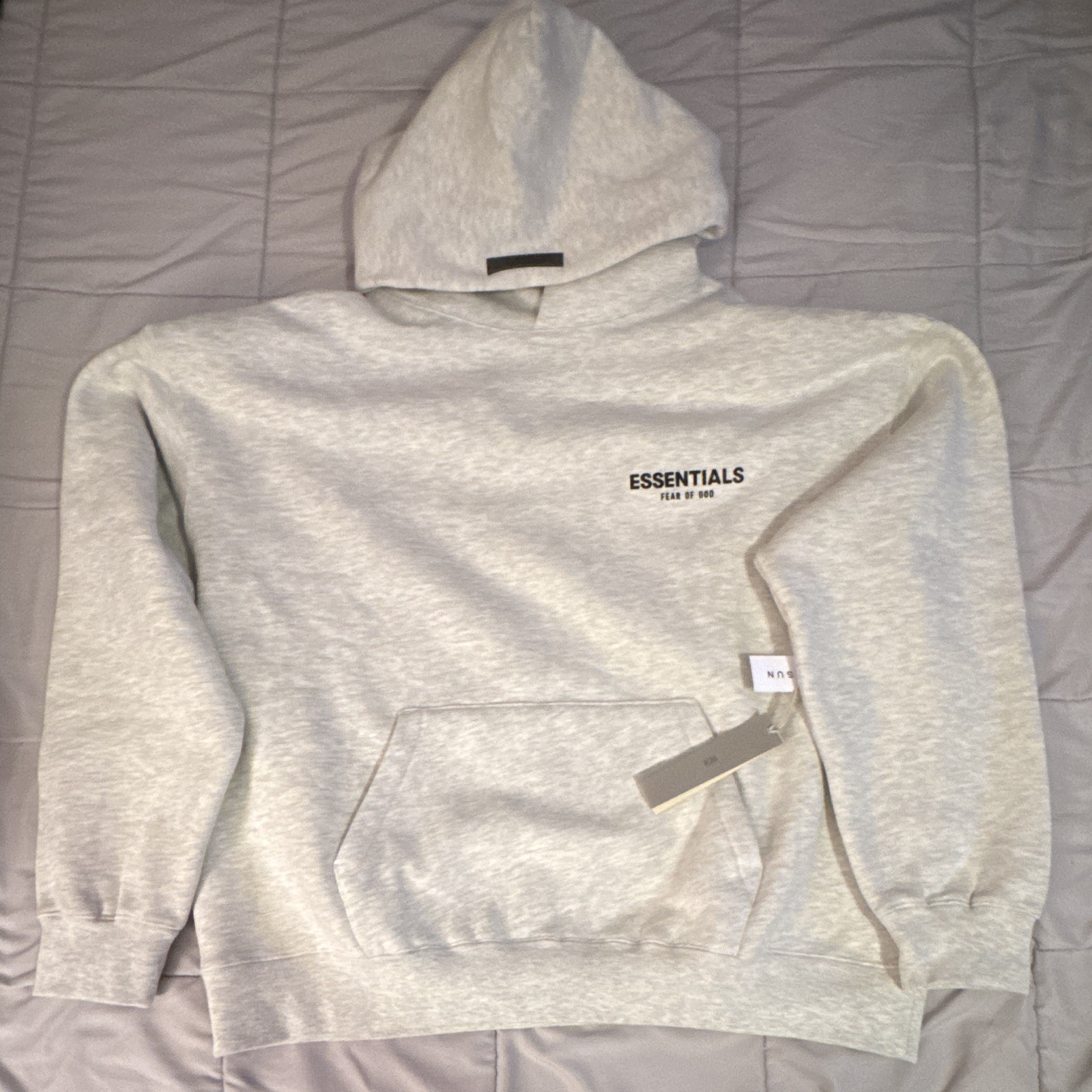 Essentials Fear of God Men’s Pullover Hoodie w/ Pockets Light Oatmeal Size XL