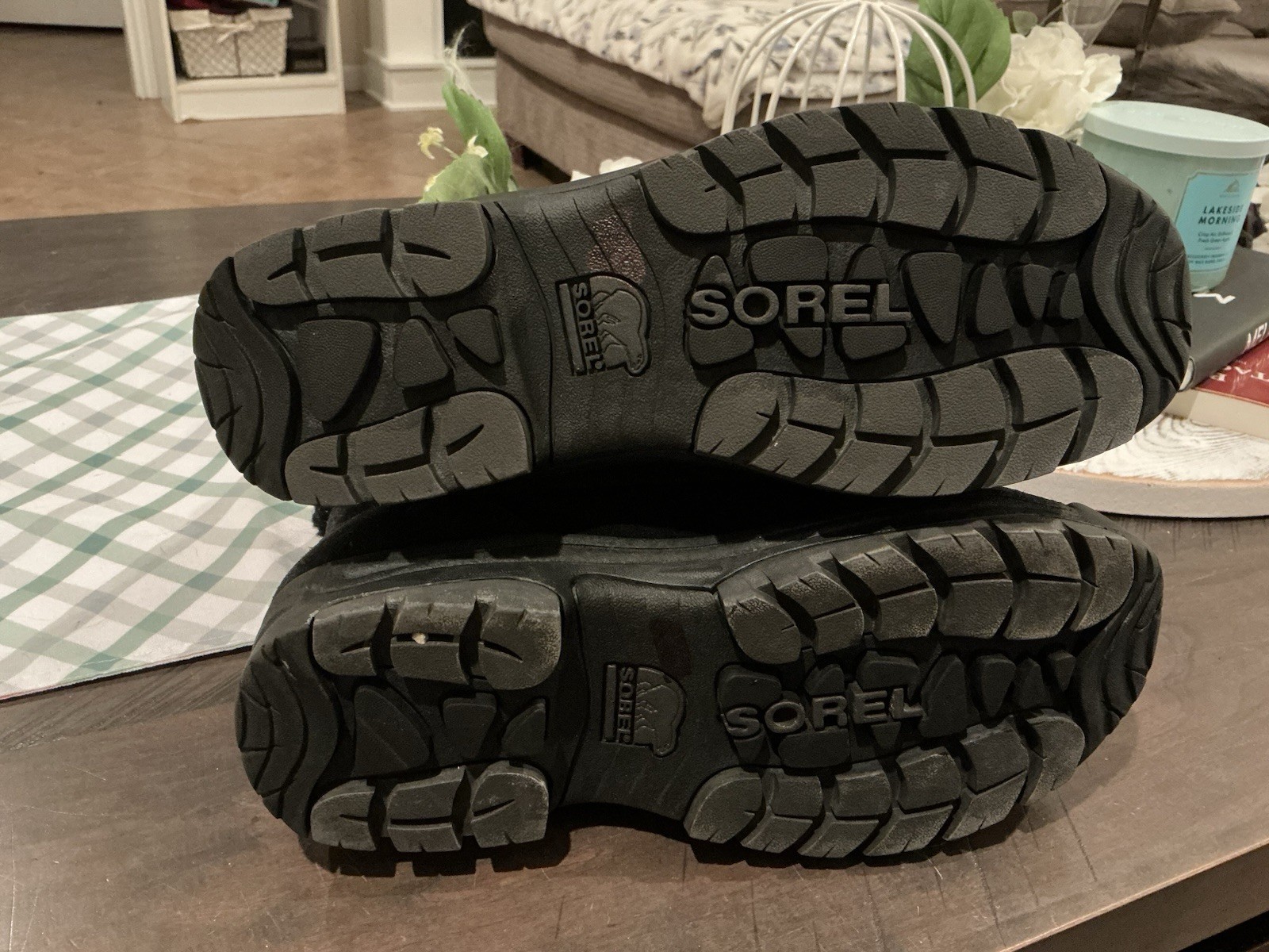 SOREL WATERFALL Black Sz 10 Suede Leather Winter Thinsulate Ultra Boots Women’s