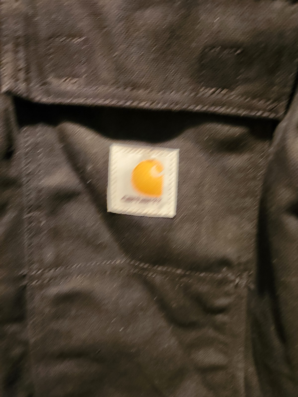 Carhartt Firm Duck Insulated Traditional Coat C003 Black Loose Fit Size M
