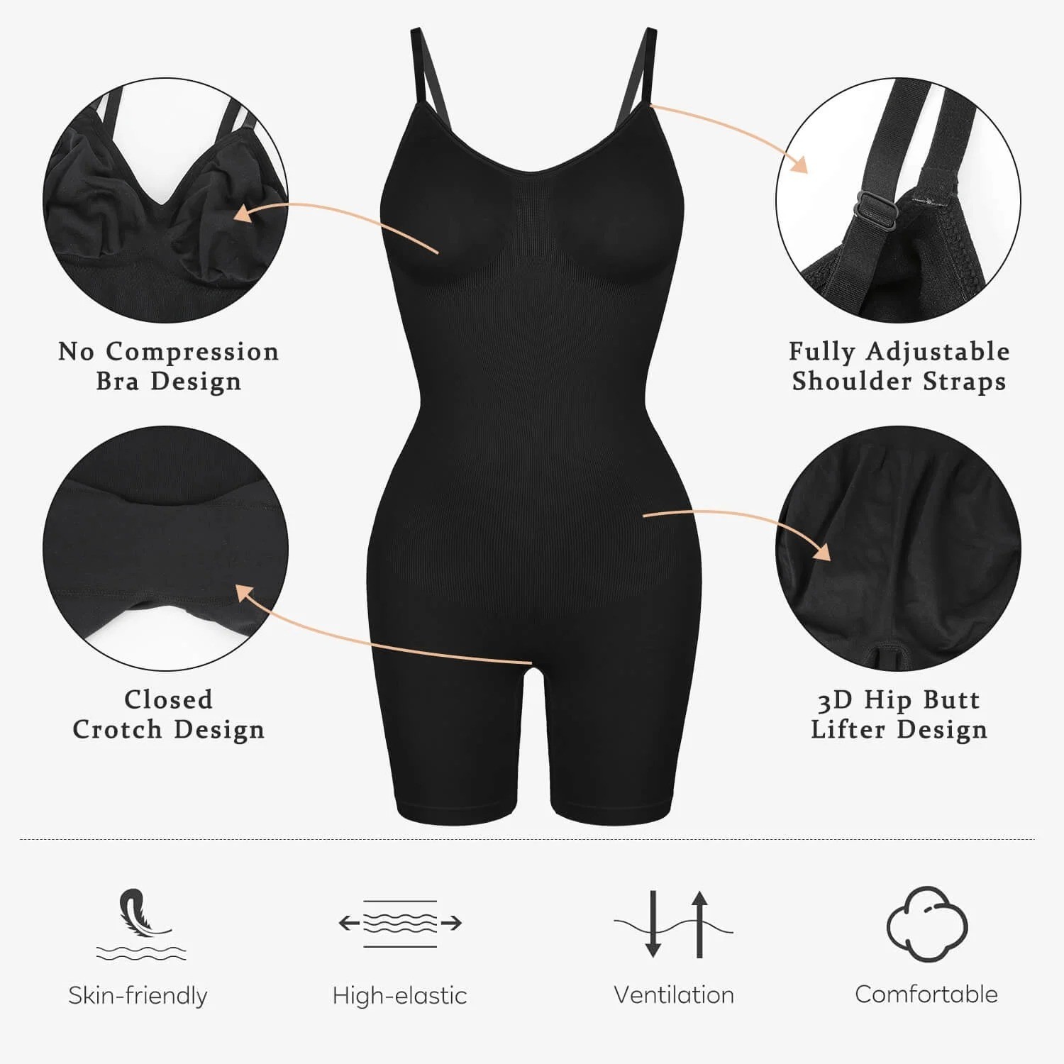 Fajas Colombianas Reductoras Levanta Cola Post Surgery Body Shaper Girdle Slim