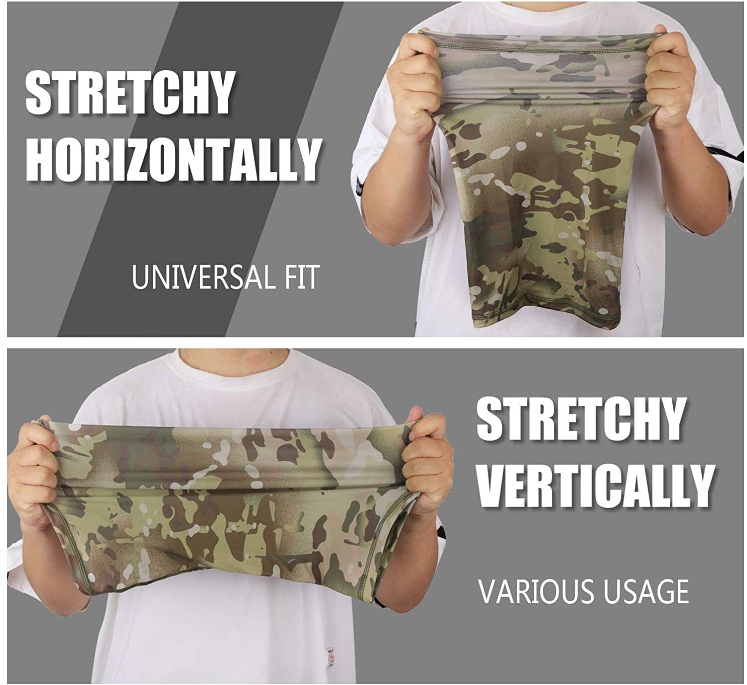 Tactical Balaclava Camo Neck Gaiter Face Mask Scarf Breathable Bandana Cover US
