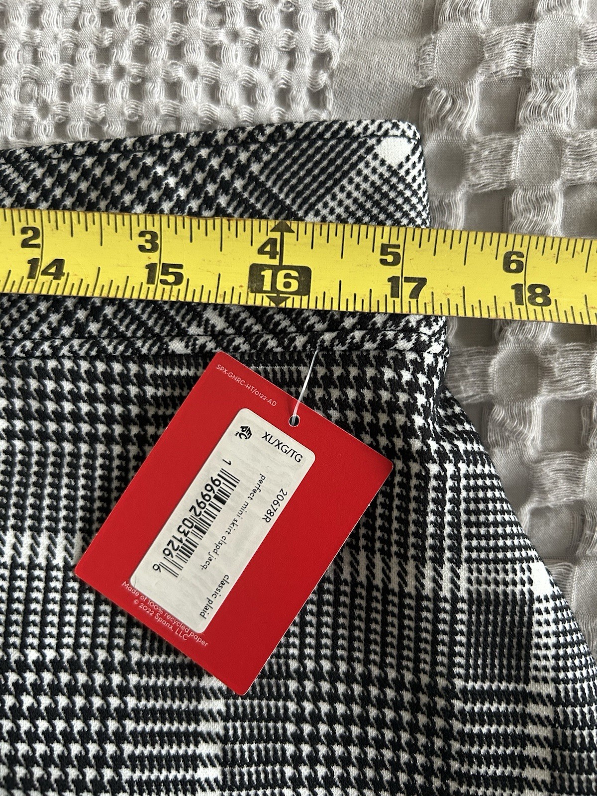 NWT SPANX Women’s Plaid A-Line Mini Skirt XL Academia Chic Capsule Elegant