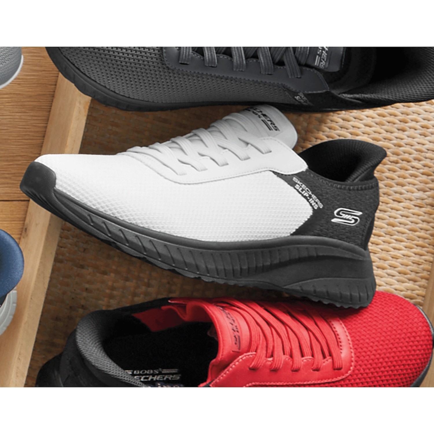Authentic BOBS Men’s Slip Ins Squad Chaos Sneakers NO IMPORT FEE