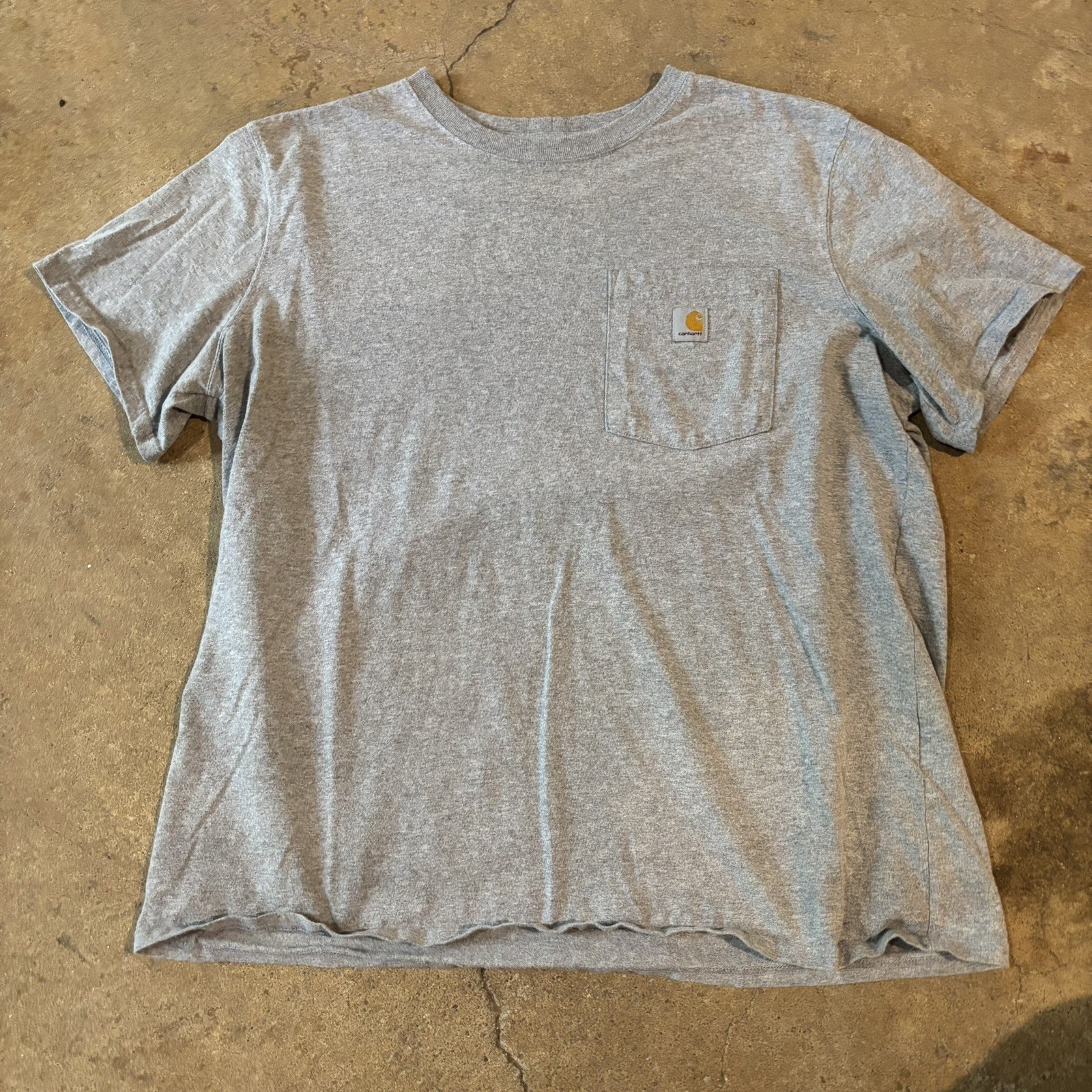 Carhartt Gray 100% Cotton Logo Crew Neck Short Sleeve T-Shirt Womens XL