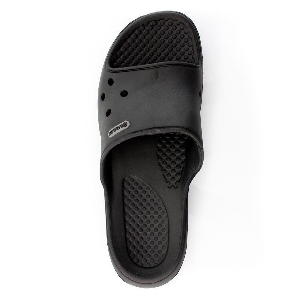 Men’s Kaiback Poolside Slide Shower Shoe – Slip-Resistant Home Sandal – Black