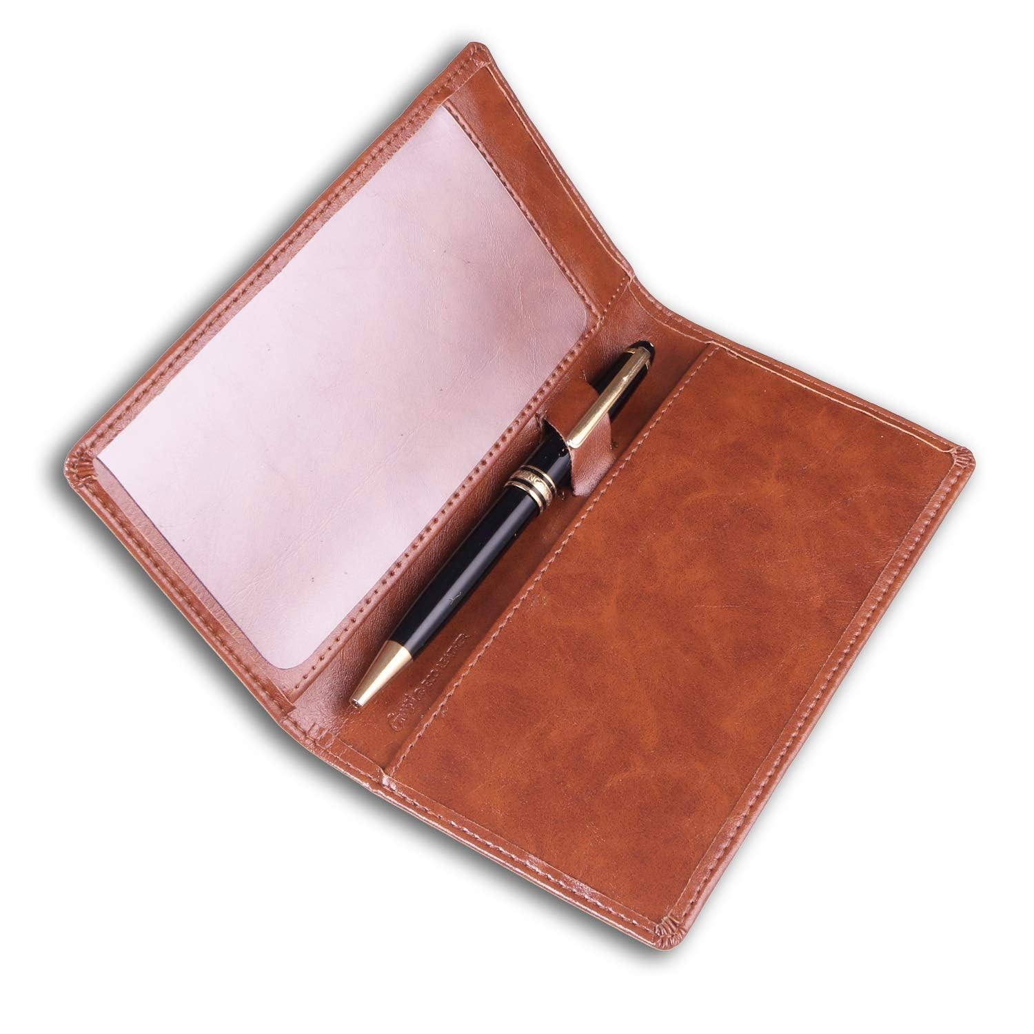 GNEGNI PU Leather Checkbook Cover for Men and Women, Slim Standard Check Regi…