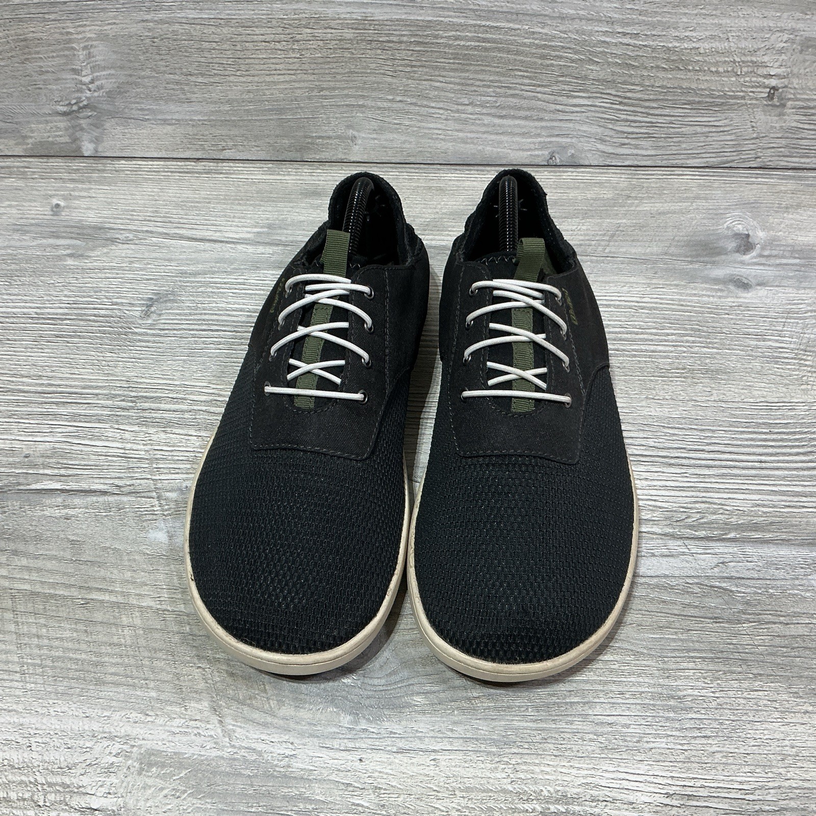 Olukai Nohea Moku Mens Size 9.5 Black Mesh Boat Shoes Sneaker Slip On 10283-4040