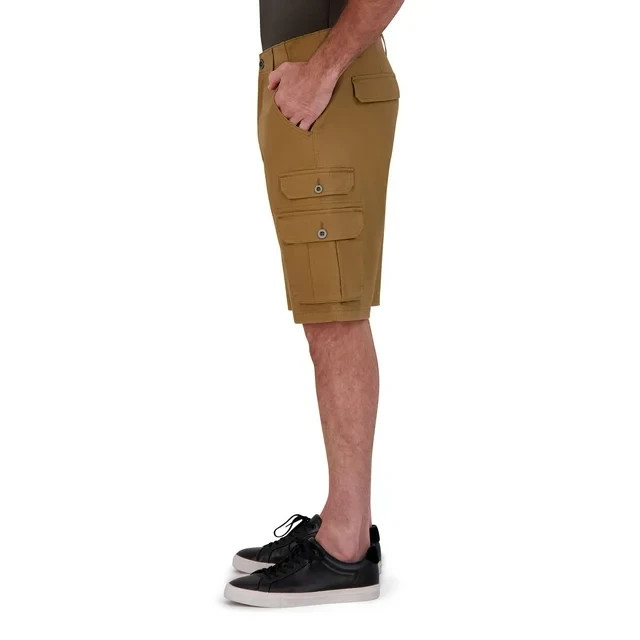 Iron Co Men’s Stretch Twill Cargo Shorts Size 38 Caramel