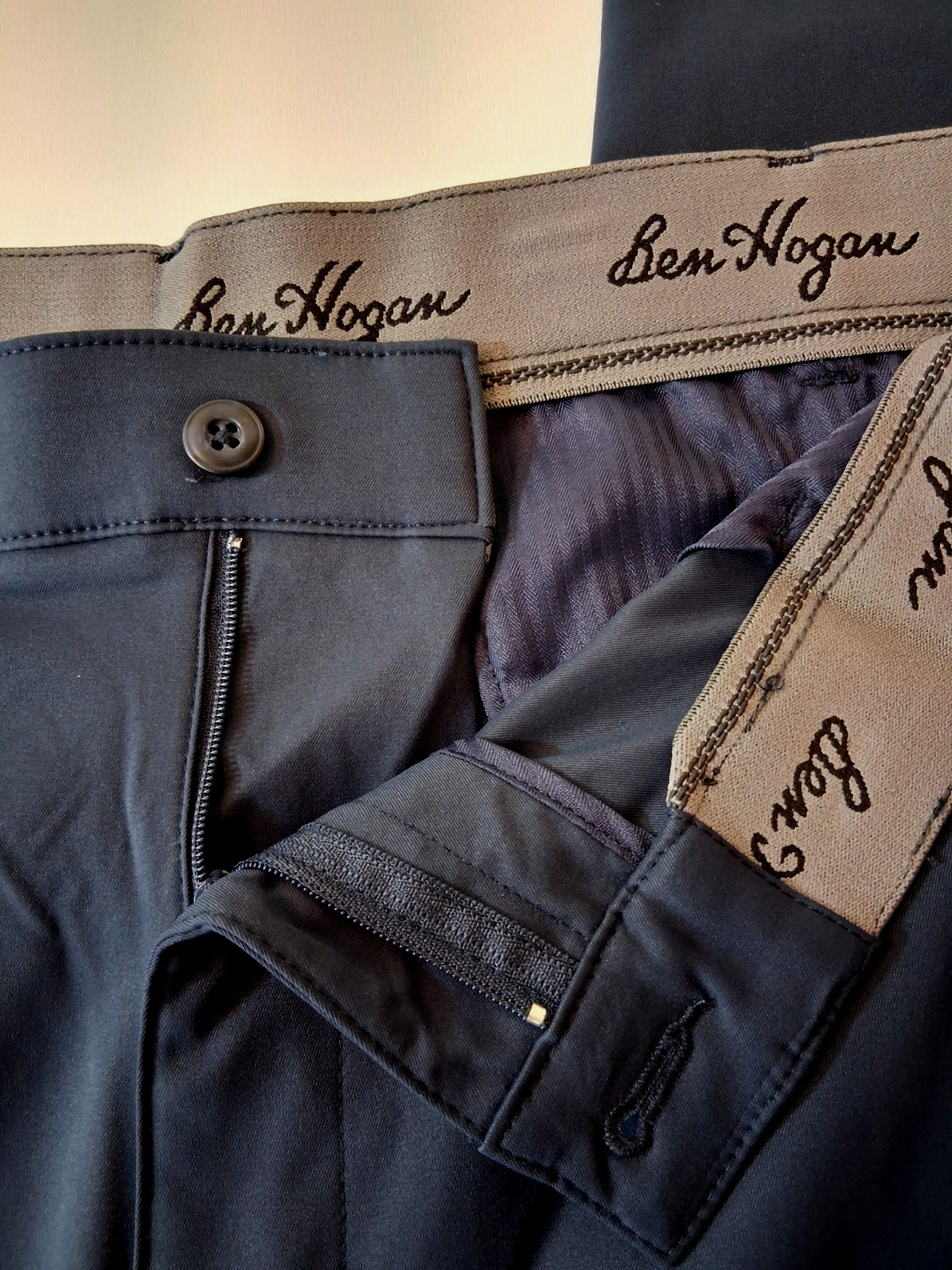Ben Hogan Mens Performance Pants Stretch Fabric Size 32×32 Navy Blue New