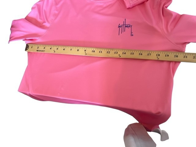 Guy Harvey Pink The Art of Adventure Dolphin Stretch Poly LS Shirt XL