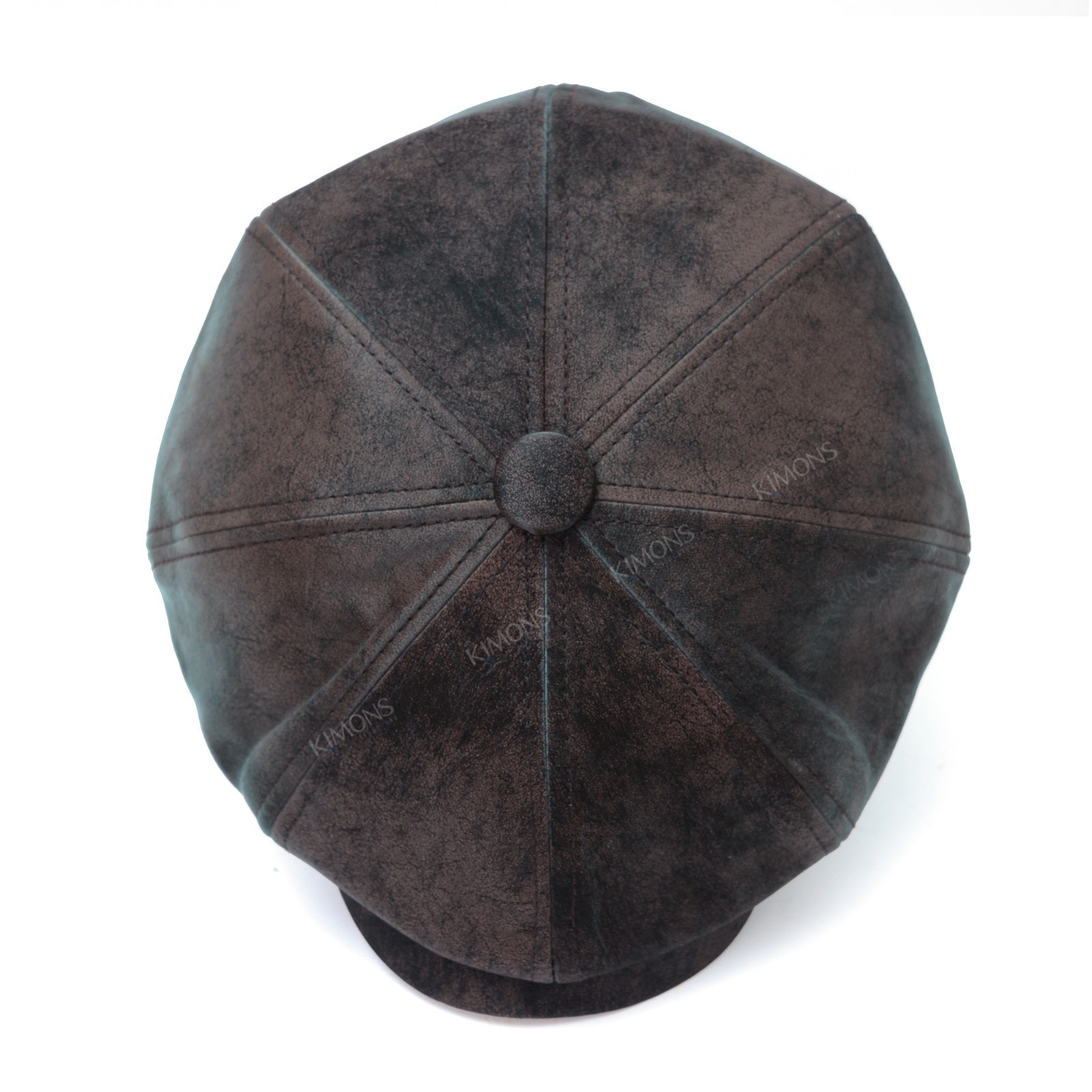 Heavy Newsboy PU Leather Ivy Hat Cap Duckbill Gatsby Golf Driving Flat Cabbie