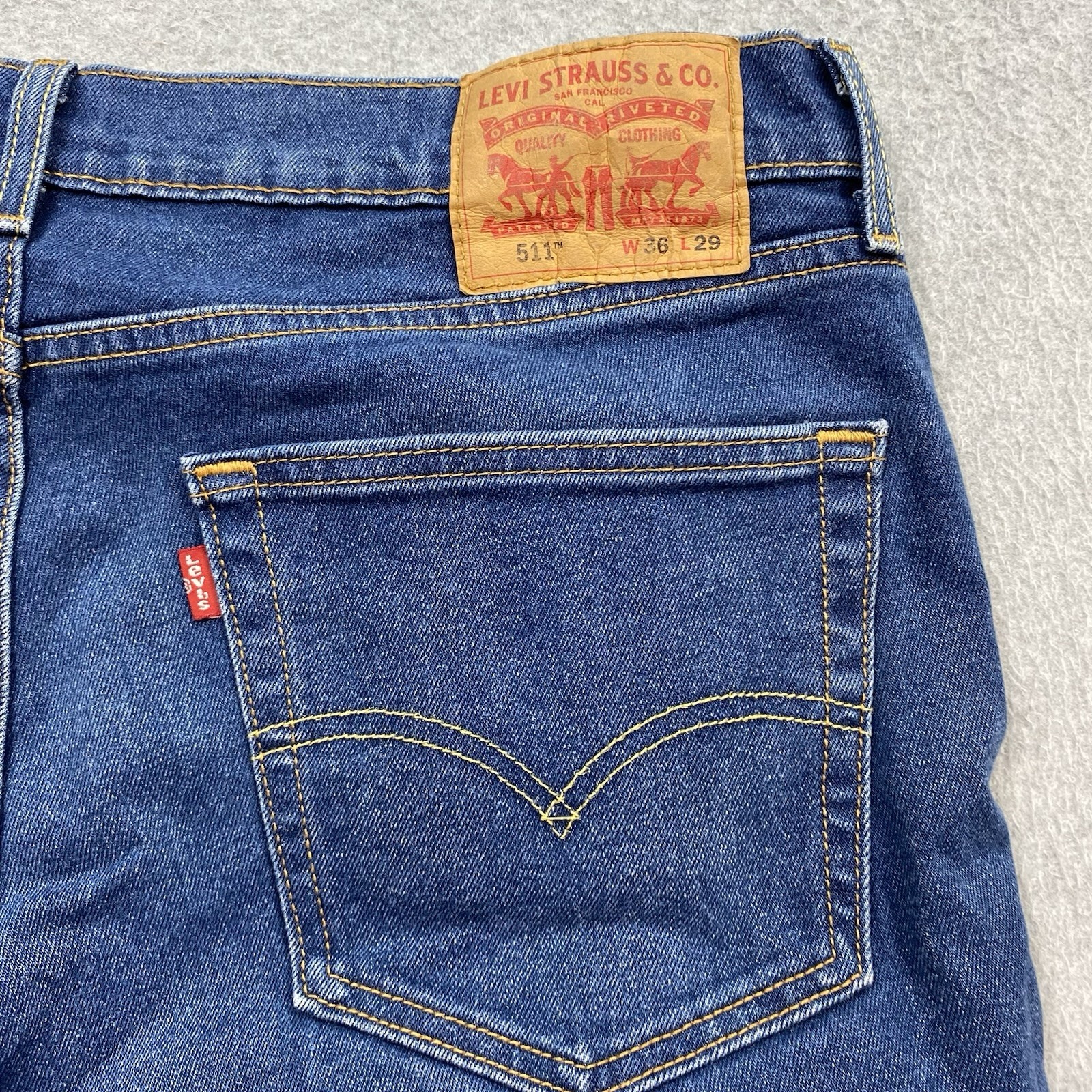 Levi’s 511 All Seasons Tech Regular Medium Washed Blue Jeans Men’s 36×29 Denim