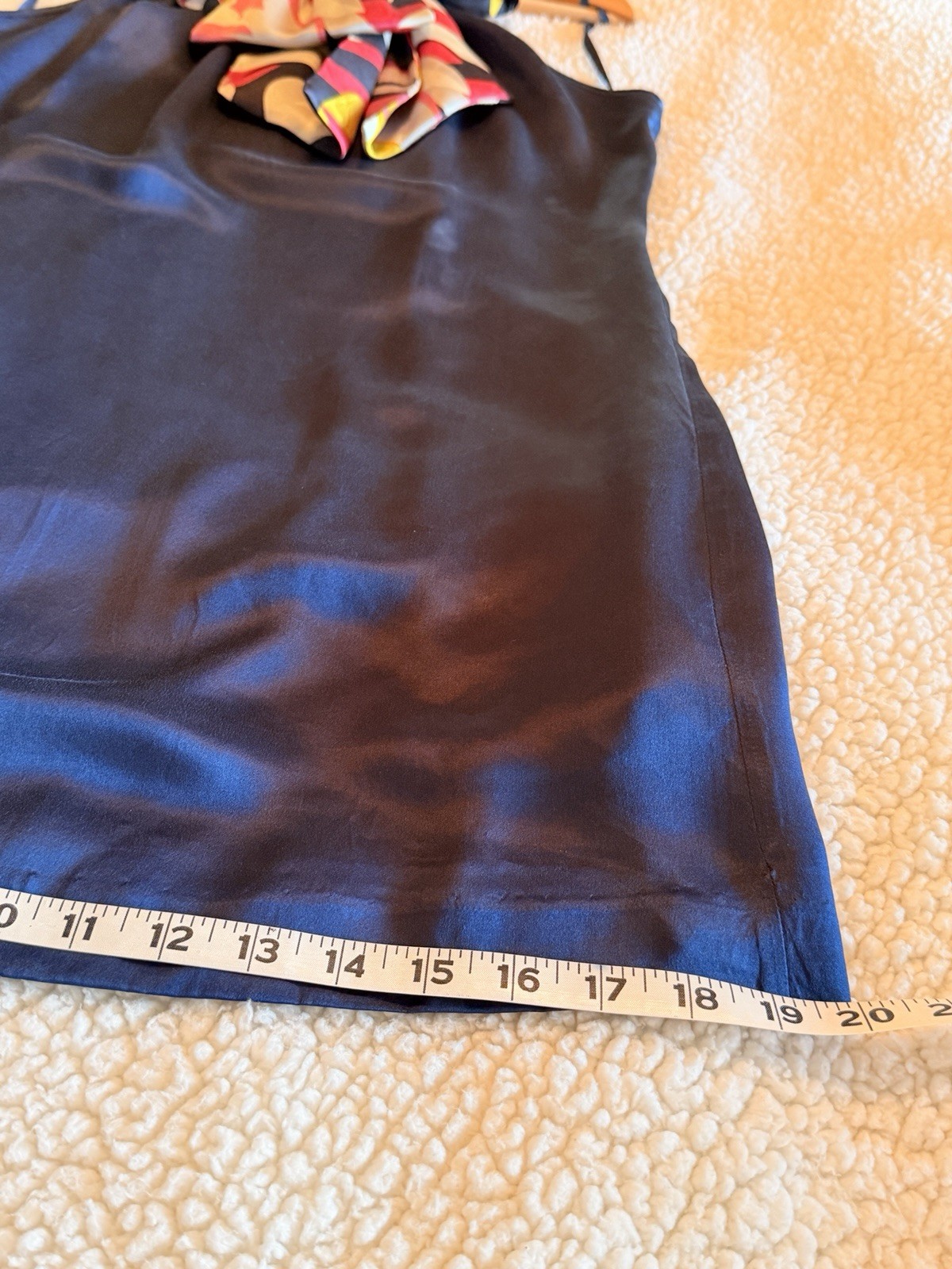 TED BAKER 100% Silk Womens Halter Bow Blue Dress Size 1 US 2-4