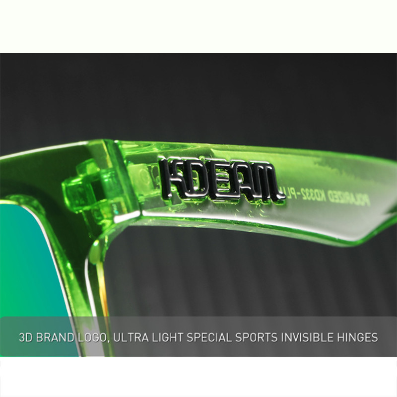 KDEAM Unisex Oversize Polarized Square Sunglasses Outdoor Driving Sport Glasses