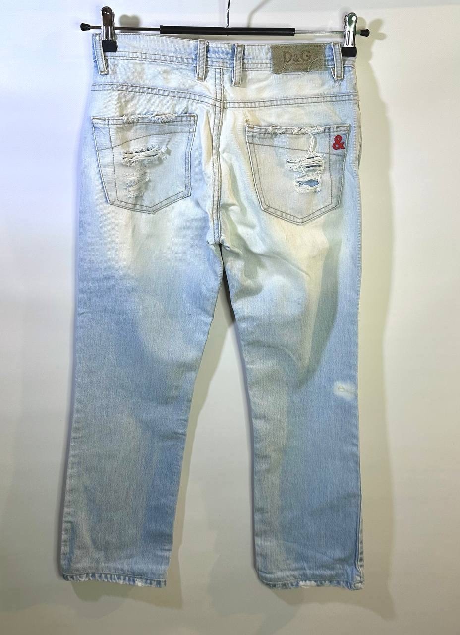 Vintage D&G Dolce Gabbana Ripped Destroyed Jeans Grunge Cult Denim Itierre 28