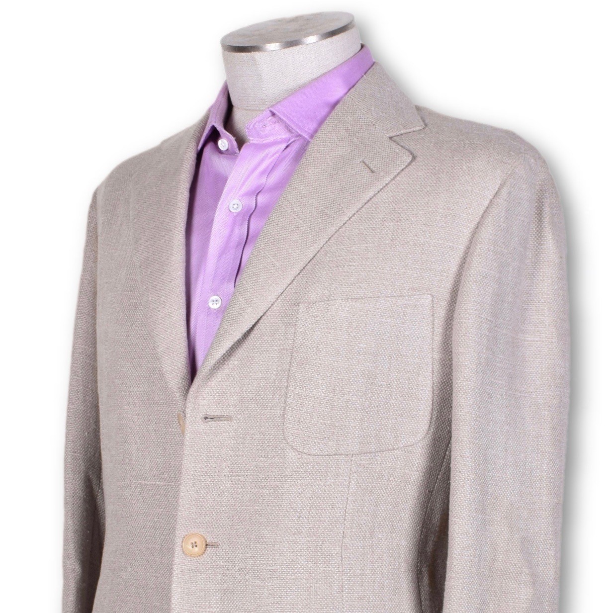 NWT Belvest Biege Pure Linen Fully Lined Three Button Sportcoat PERFECT 40 40R