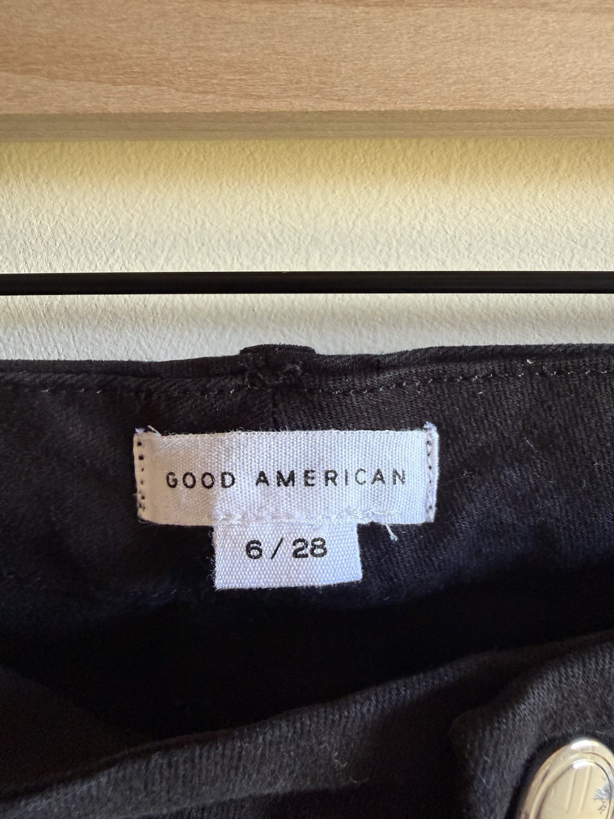Good American Good Legs Skinny Jeans Black Size 6/28