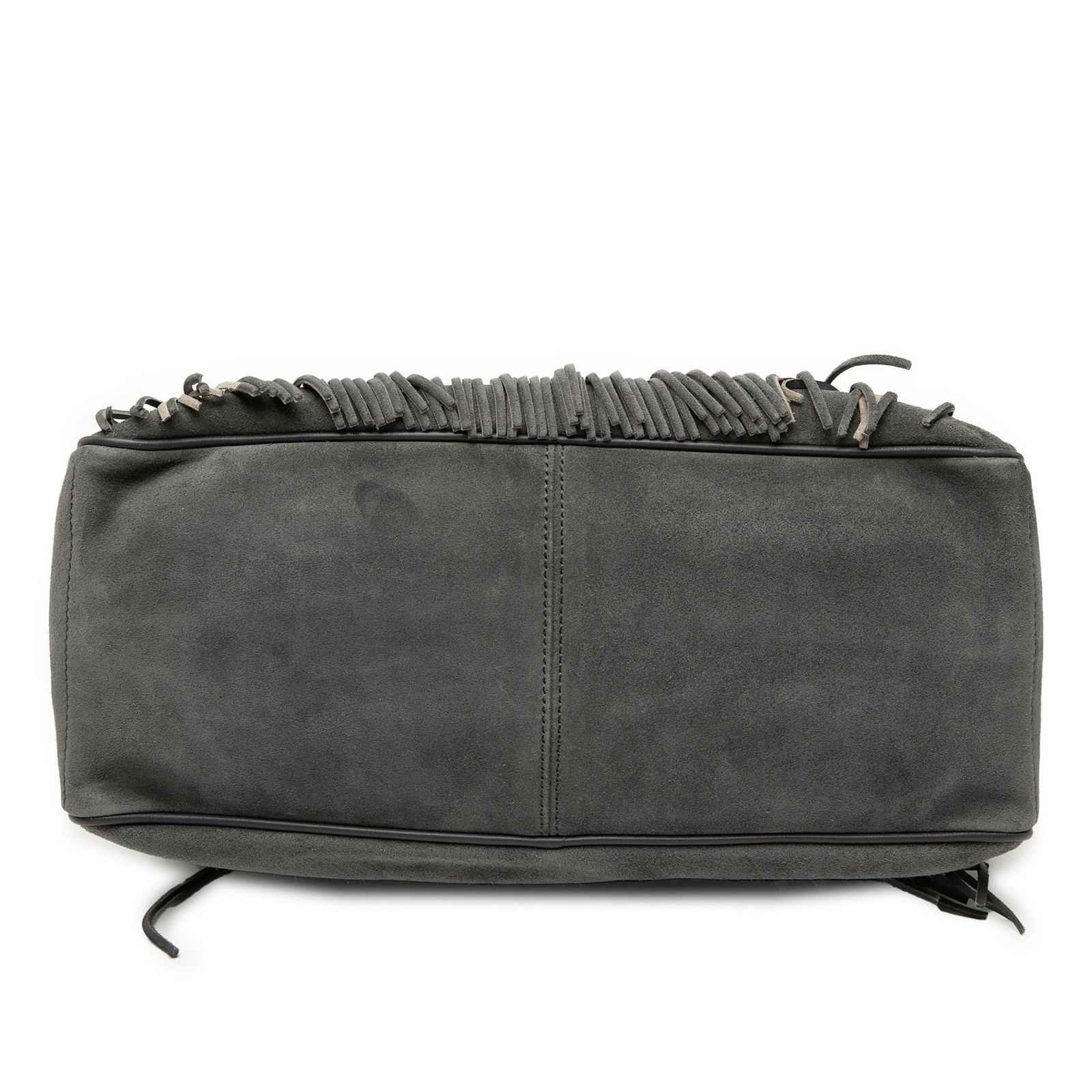 Celine Suede Boogie Fringe | Pre-Loved | Gray | Authenticated