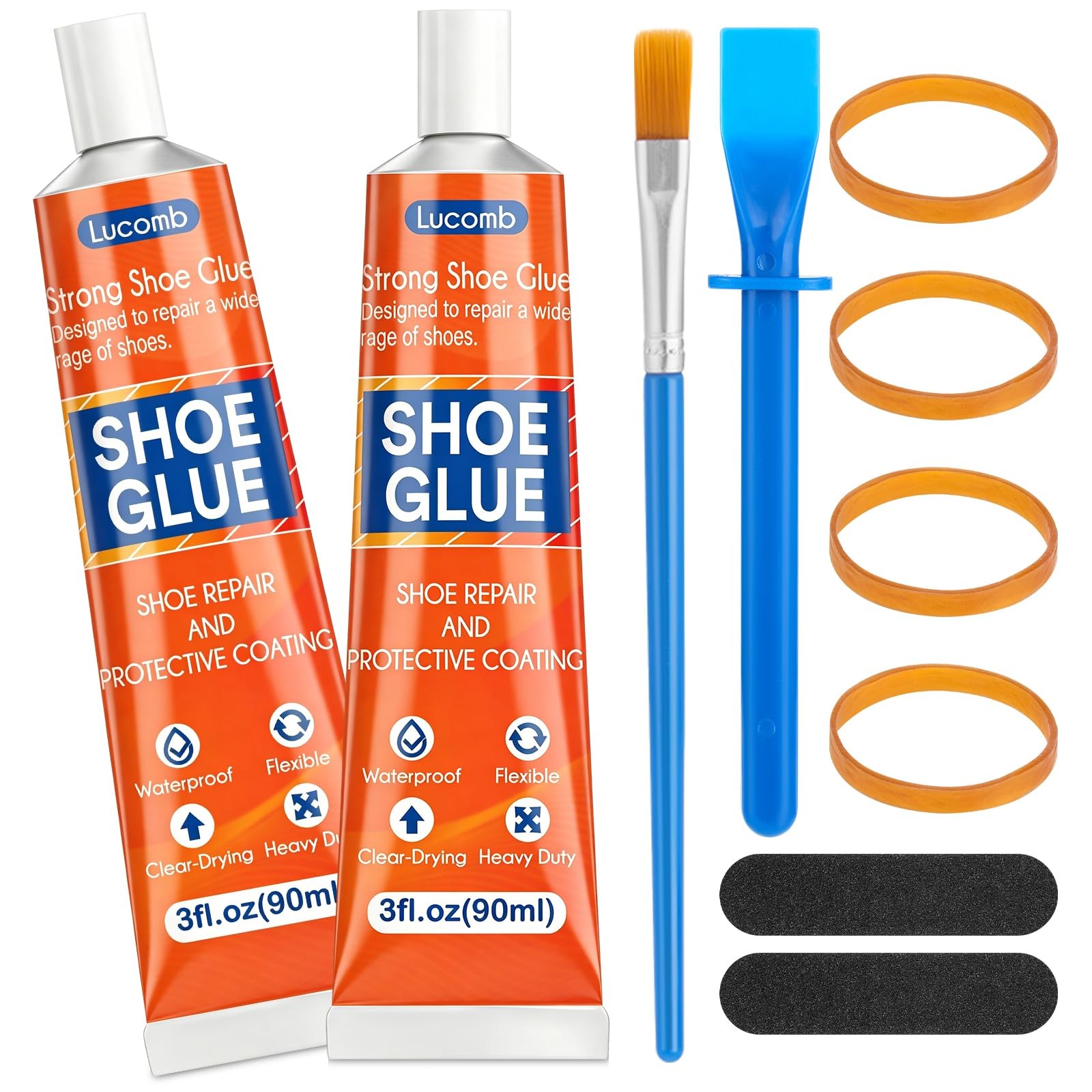 Shoe Glue Soles Repair| 180 ML Heavy Duty 180 + 8 Tools, Clear