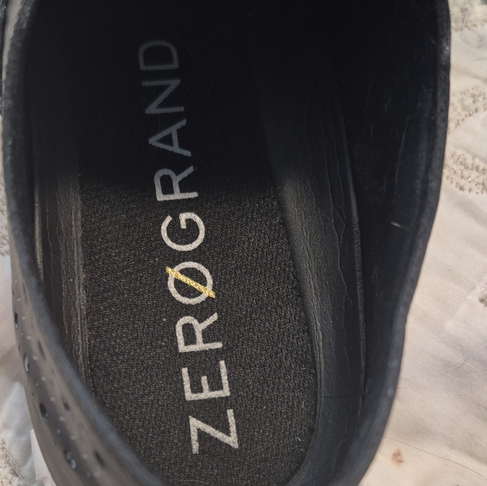Cole Haan ZERØGRAND Black Leather Wingtip Oxfords Women’s Size 8.5 B W18202