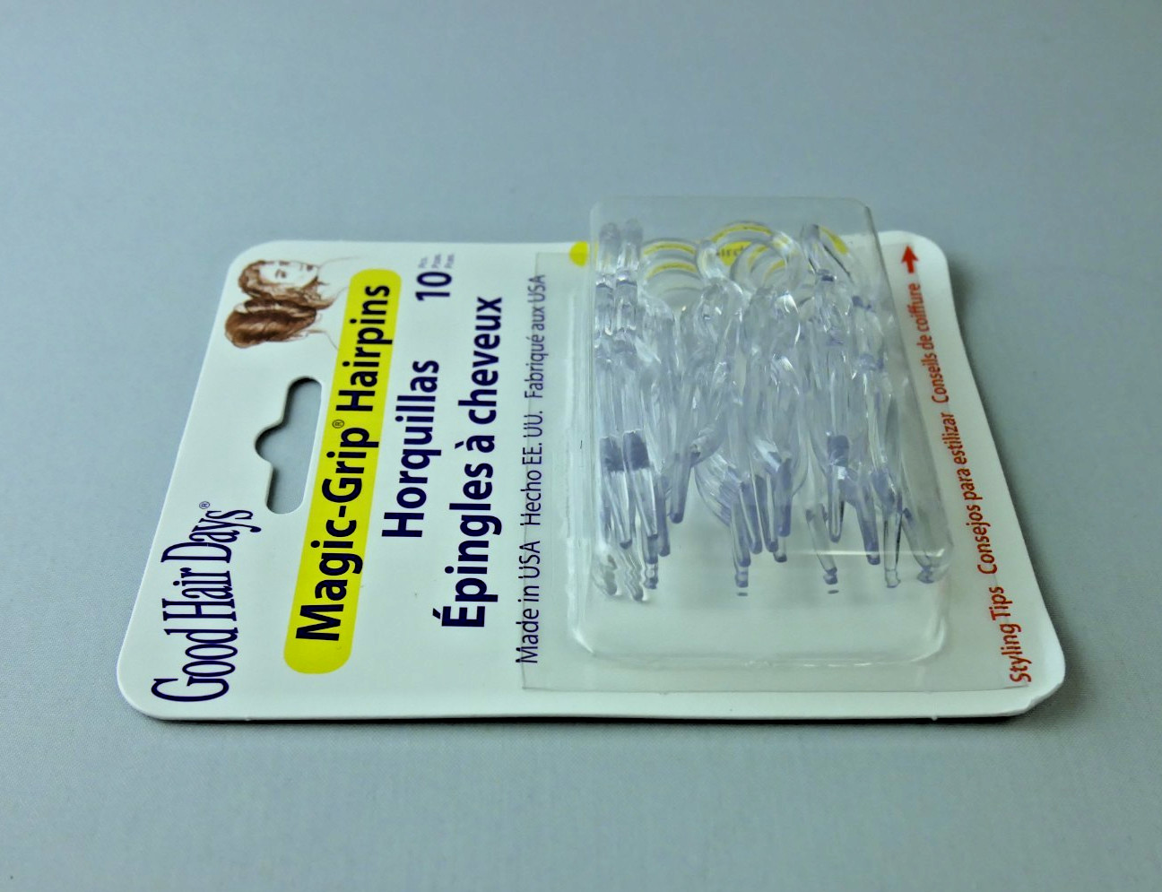3 x Packs Magic Grip Hairpins 2 1/2″ Clear (30 Pcs) Good Hair Days