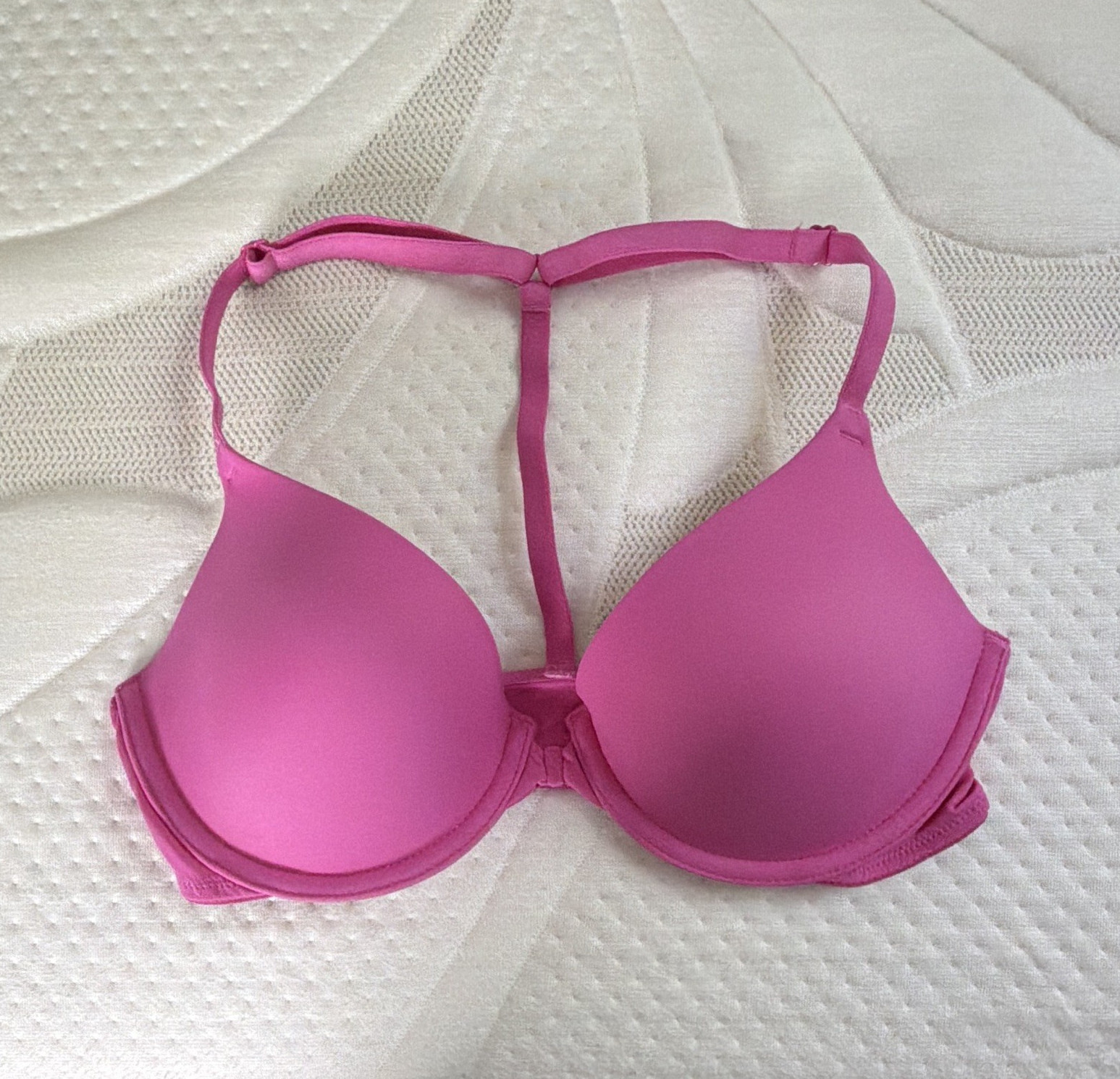 Women’s Pink Underwired T-Shirt Bra Racerback 34B