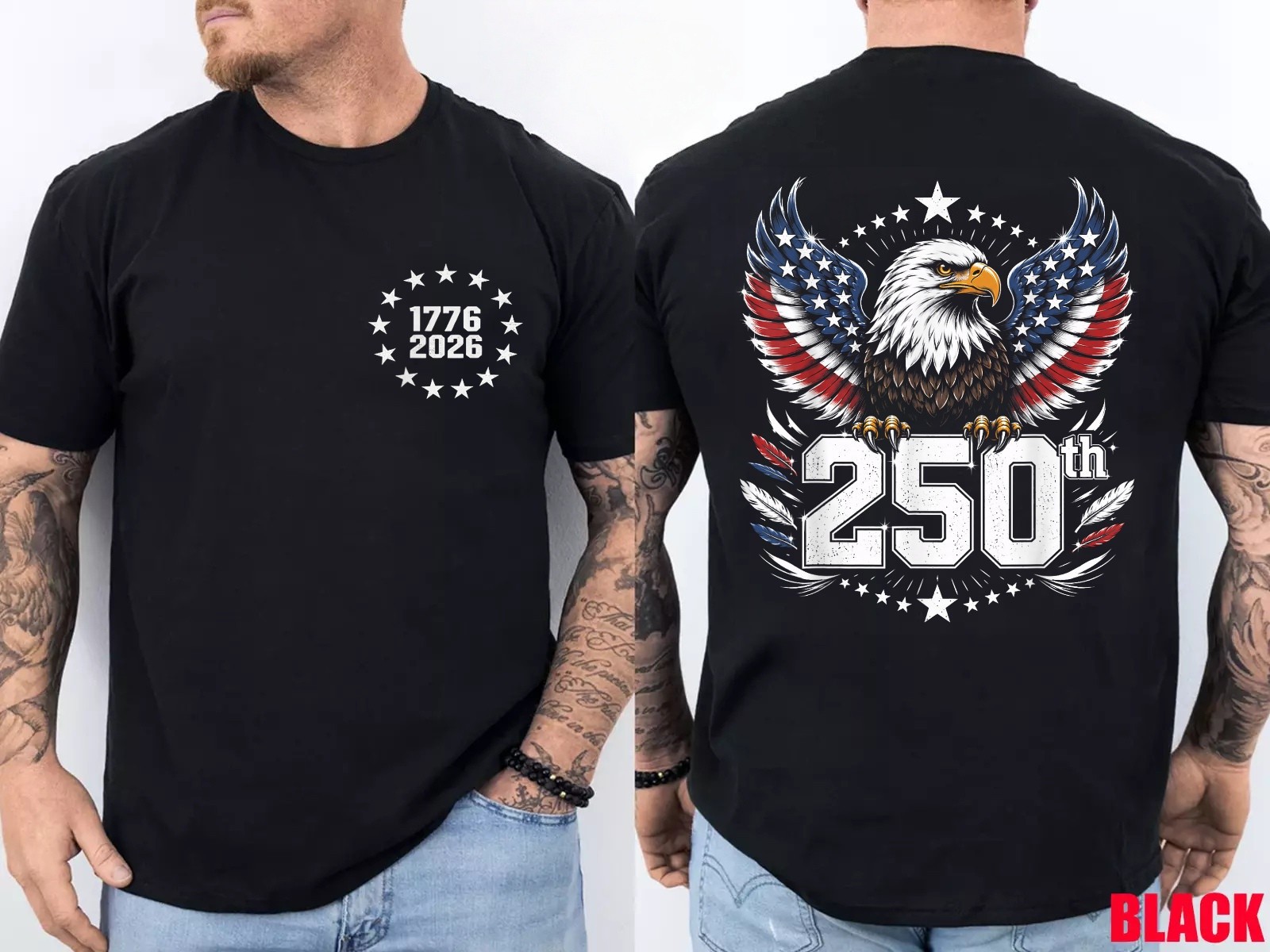 250 Anniversary USA 4th of July Patriotic Freedom Anniversary 2-SIDE T-Shirt