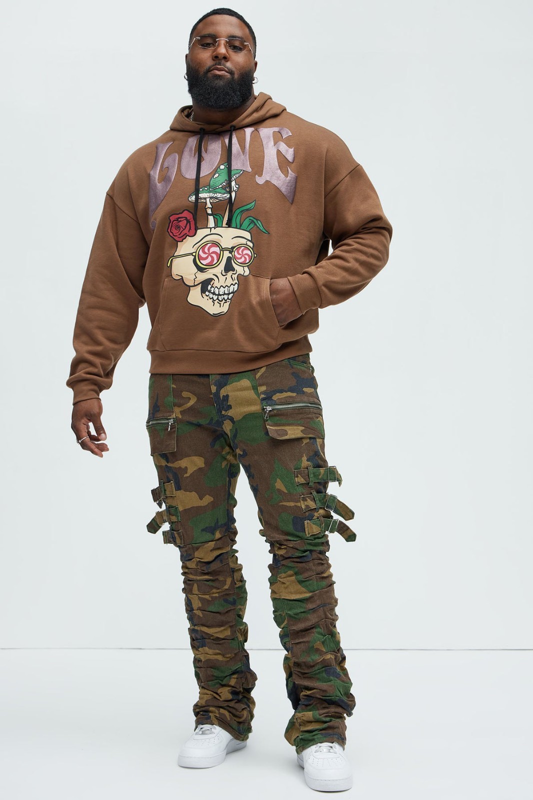 Camouflage. Stacked Skinny Flare Fit 5 Pocket Detail