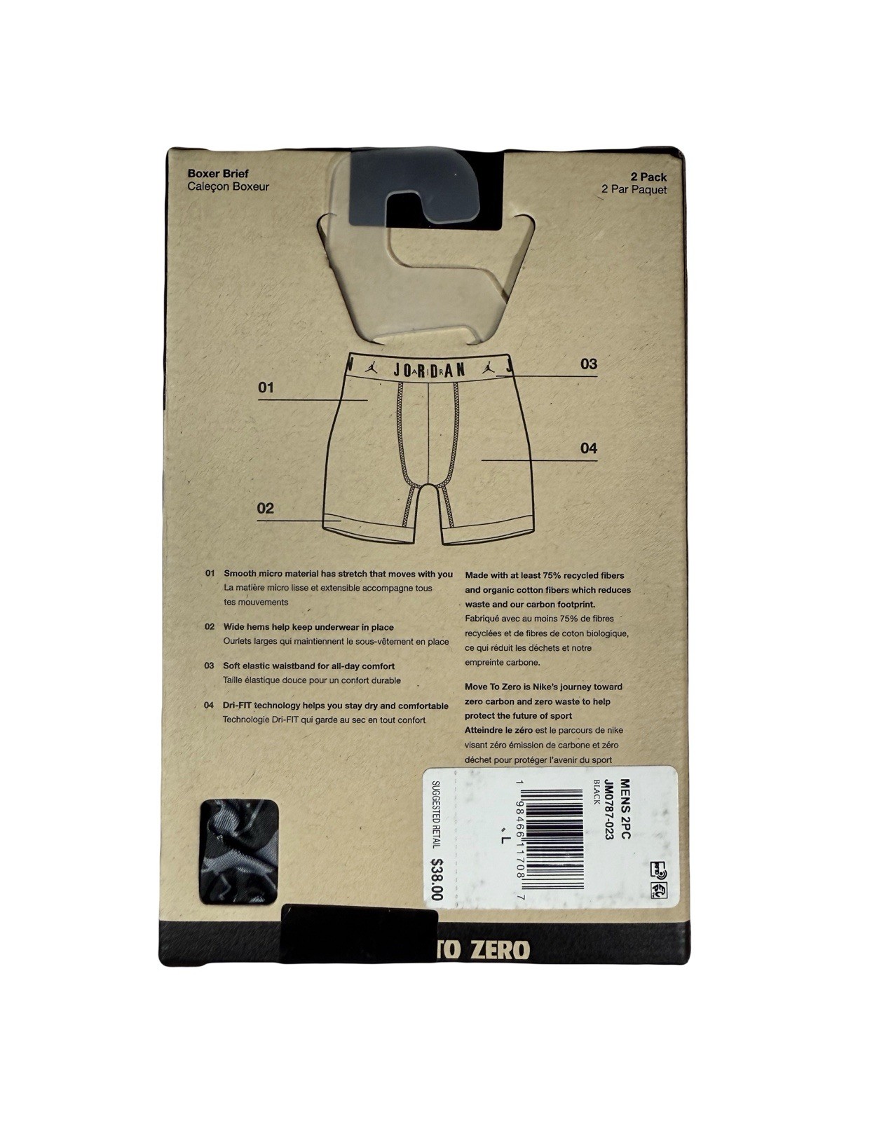 NWT. Jordan. 2 Pack. Flight Cotton Stretch Boxer Briefs. Blue. MRSP. $38.00