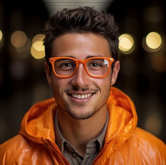 CLASSIC 80s 90s VINTAGE RETRO CLEAR LENS SUNGLASSES SHADES ORANGE FRAME GLASSES