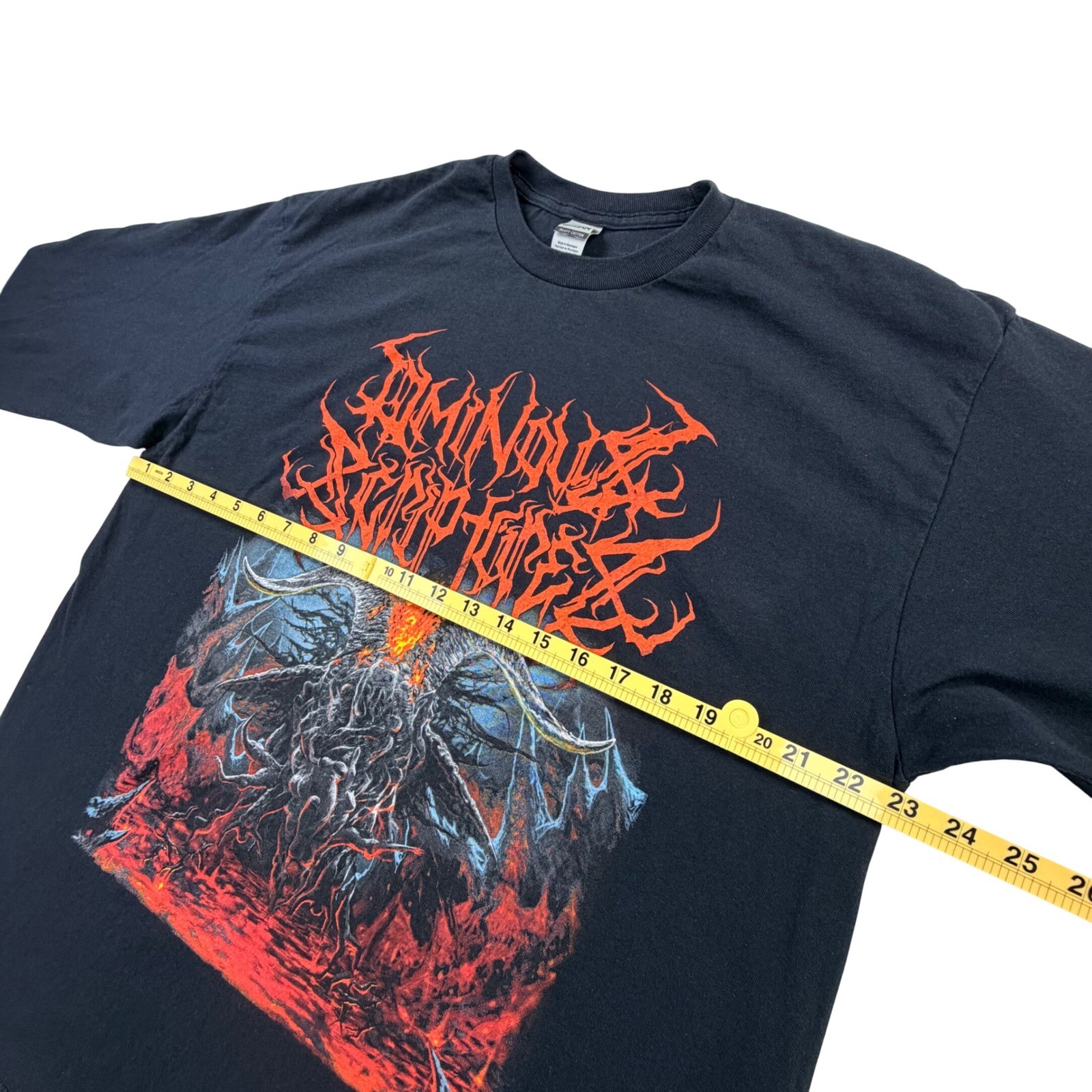 Ominous Scriptures Death Metal Shirt Men XL Black Long Sleeve Demonic Totem I Am