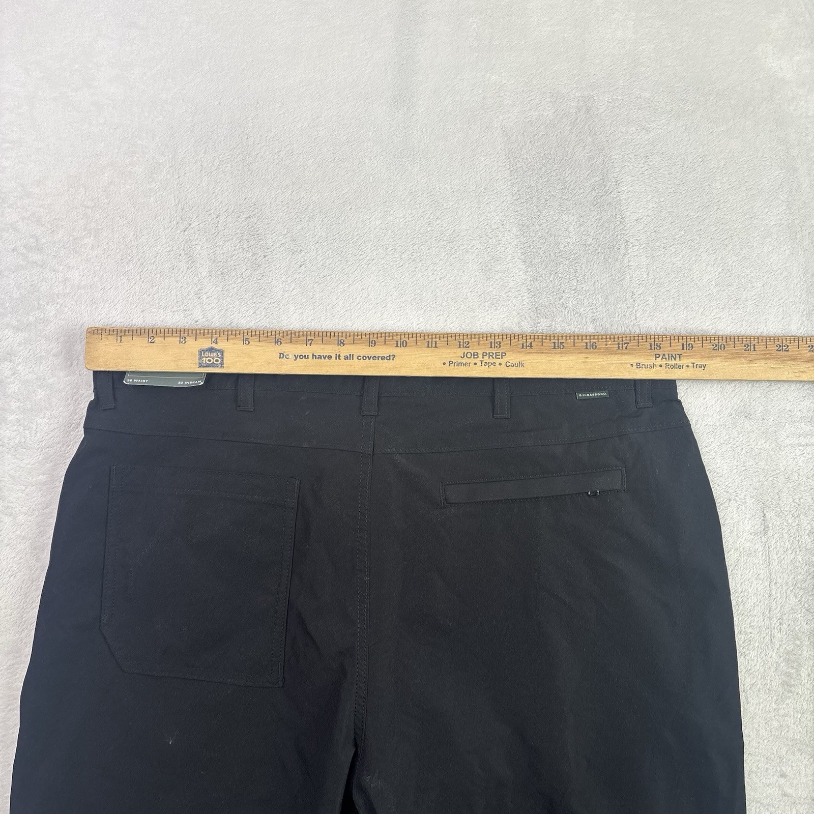 GH Bass & Co Everywhere Tech Pants Black Men’s Waist 36″ x 32″ Inseam NWT