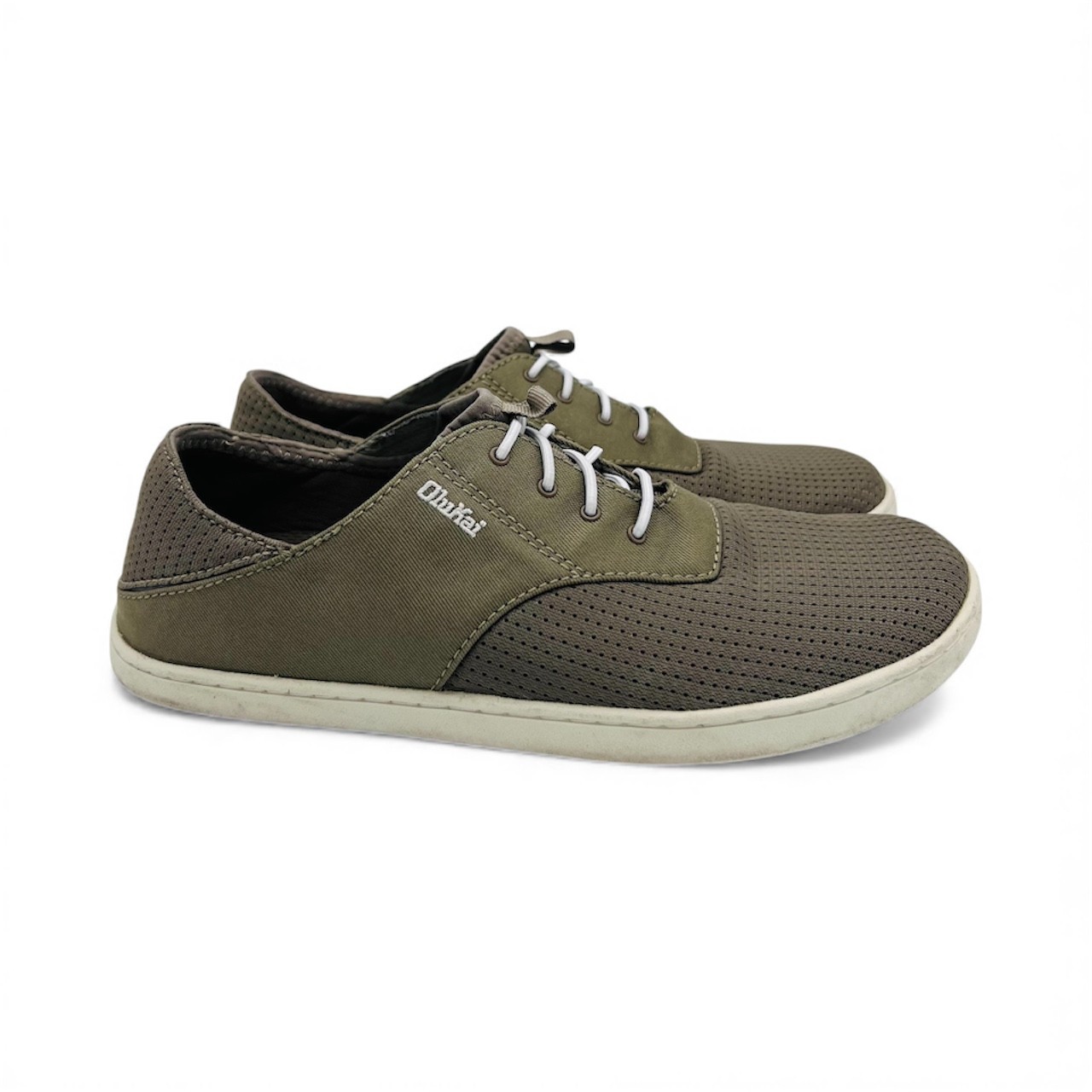 OluKai Nohea Moku Men’s No Tie Boat Shoes Size 7 $120 in Clay Tapa