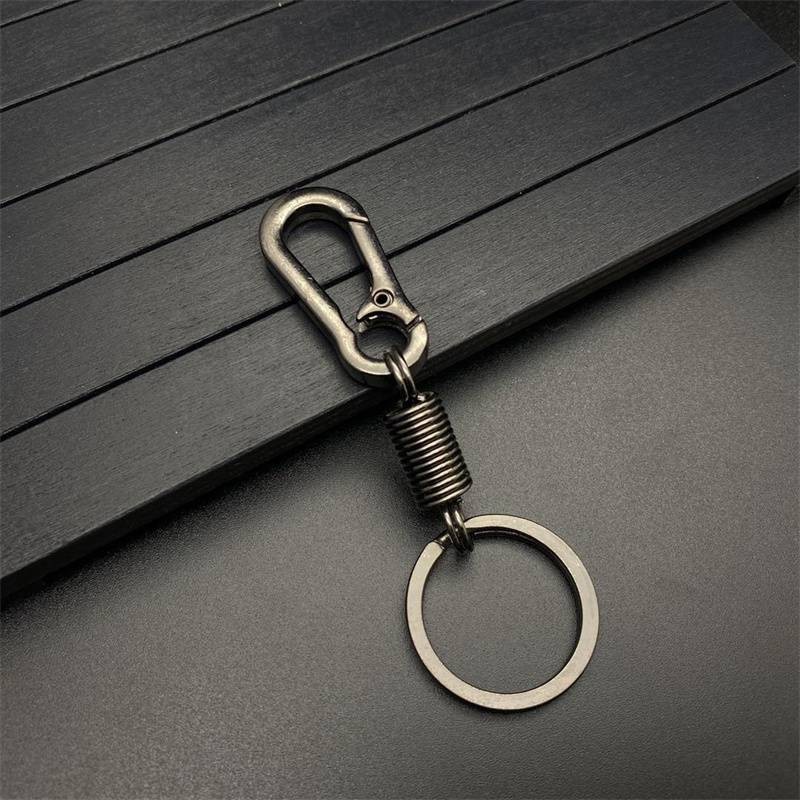 Spring Metal Car Key Ring Waist Hanging Buckle Men and Women Key Pendants