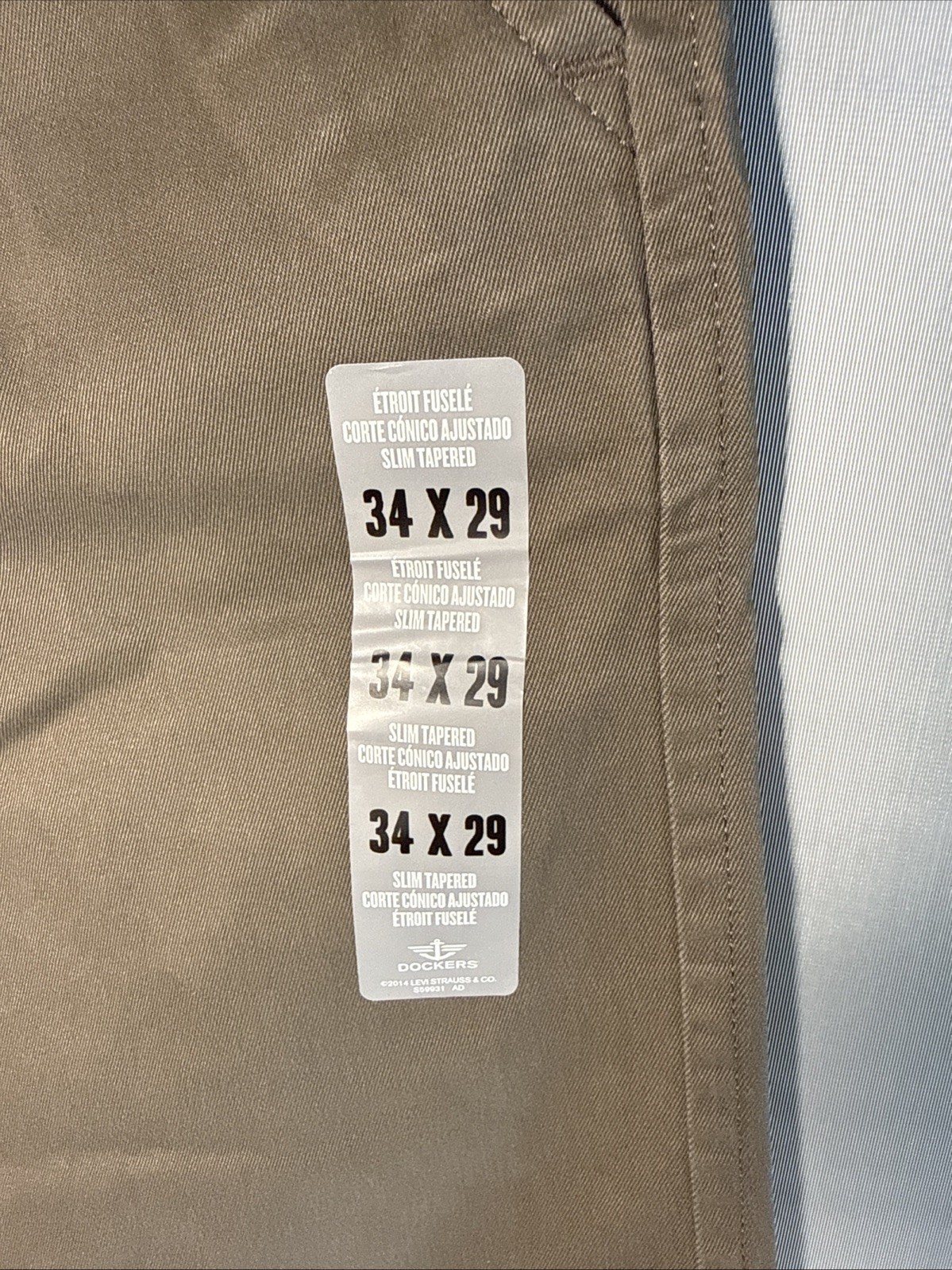 Dockers Alpha Collection The Original Khaki Slim Tapered Stretch Pants 34×29