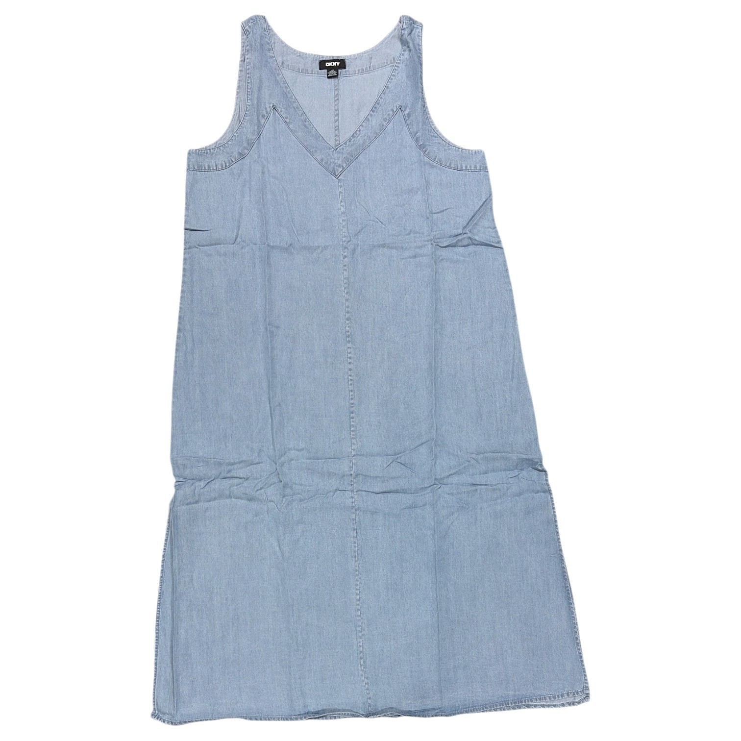 DKNY Women’s Lightweight & Breathable 100% Lyocell Chambray Maxi Dress
