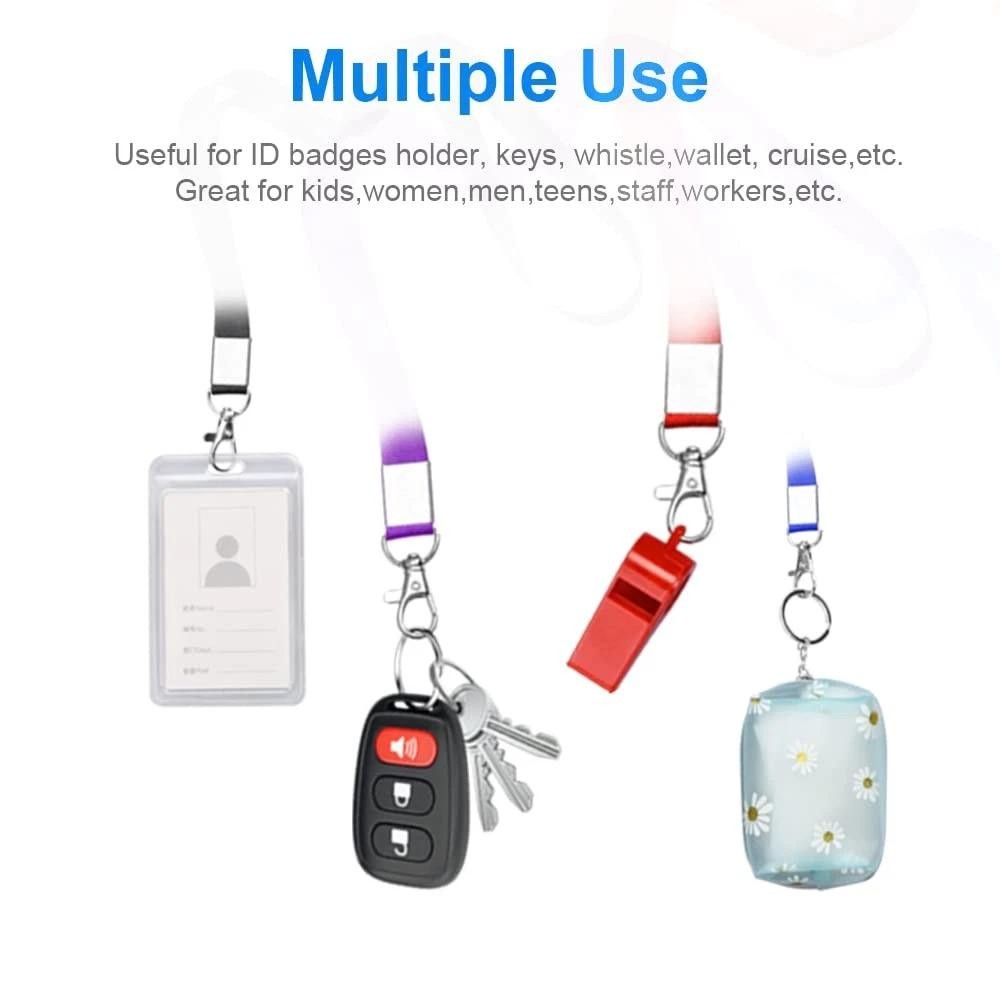 5 Pcs Badge Lanyards with Clip for Keys Id Badges, Premium Lanyard Strap For…