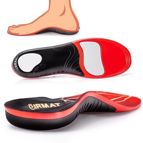 Plantar Fasciitis Insoles, 220+ Lbs High Arch Support Inserts for Men Women, Pai