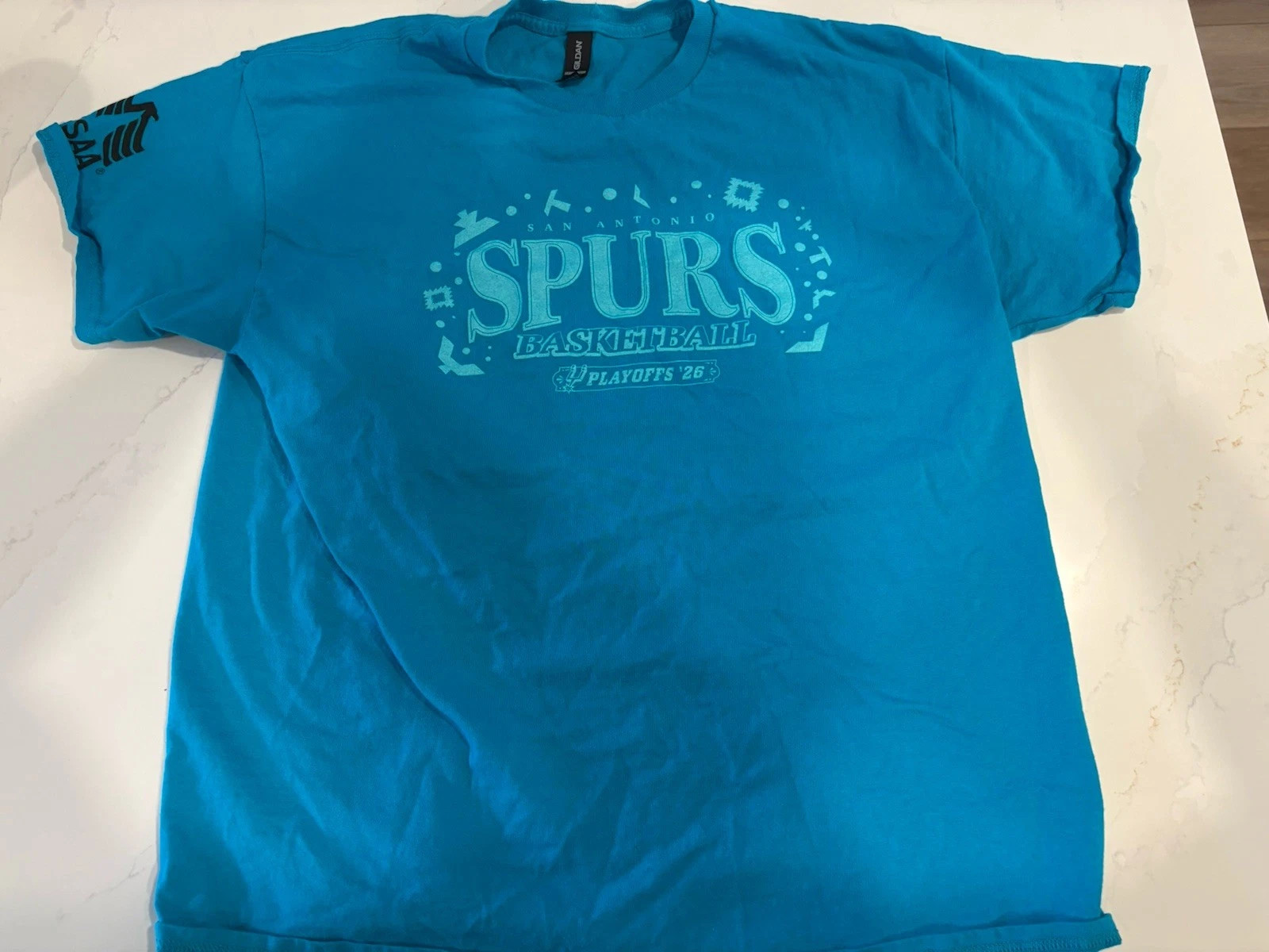 Spurs 2026 NBA Playoffs Semi Fiesta SGA 5/4/26 Shirt XL Round 2 Game 1